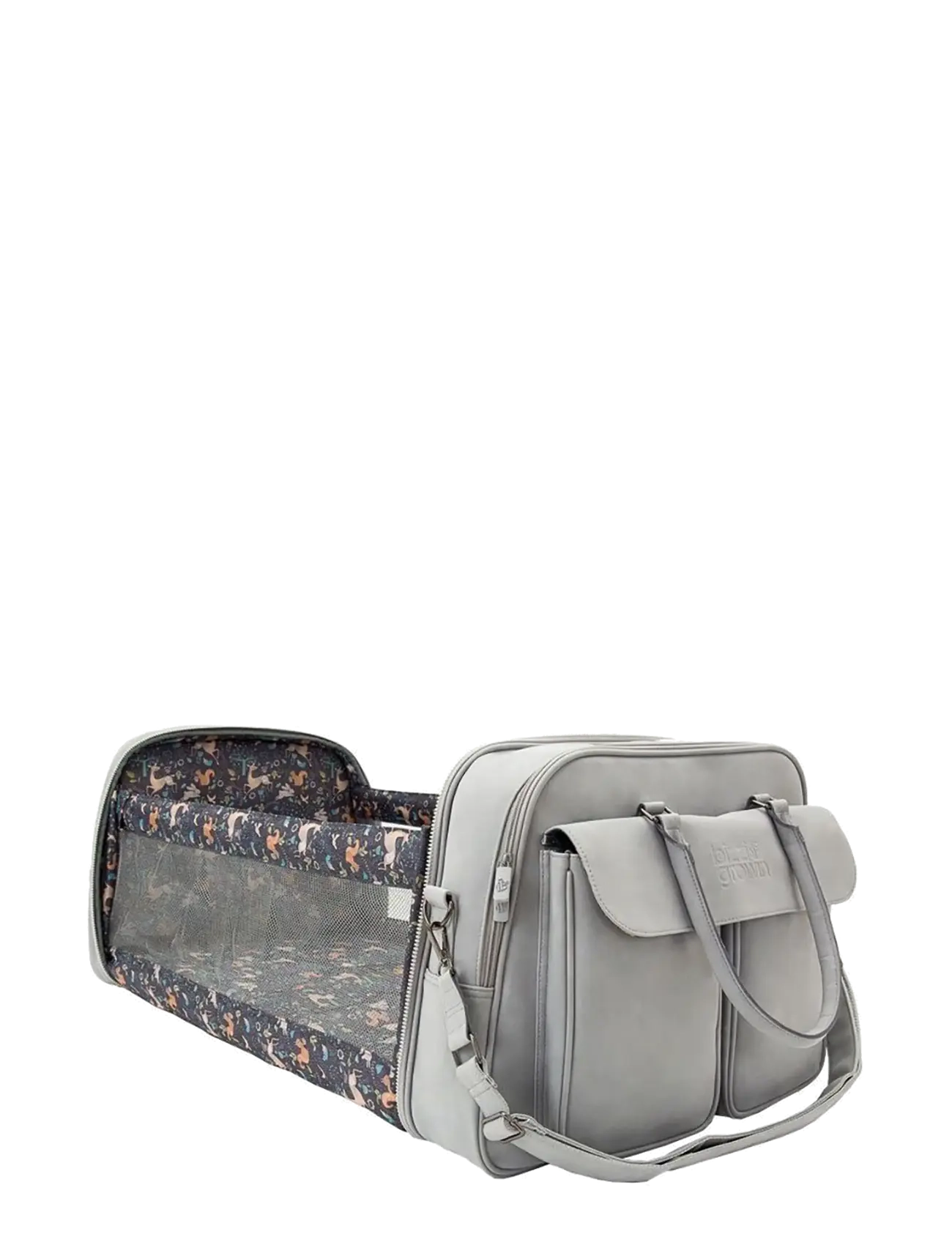 Bizzi Growin - Baby travel crib changing POD - pusletasker - whisper grey - 3