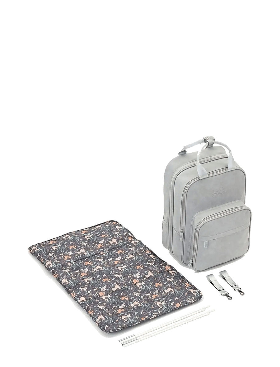 Bizzi Growin - Baby travel crib Changing RucPOD - pusletasker - whisper grey - 2