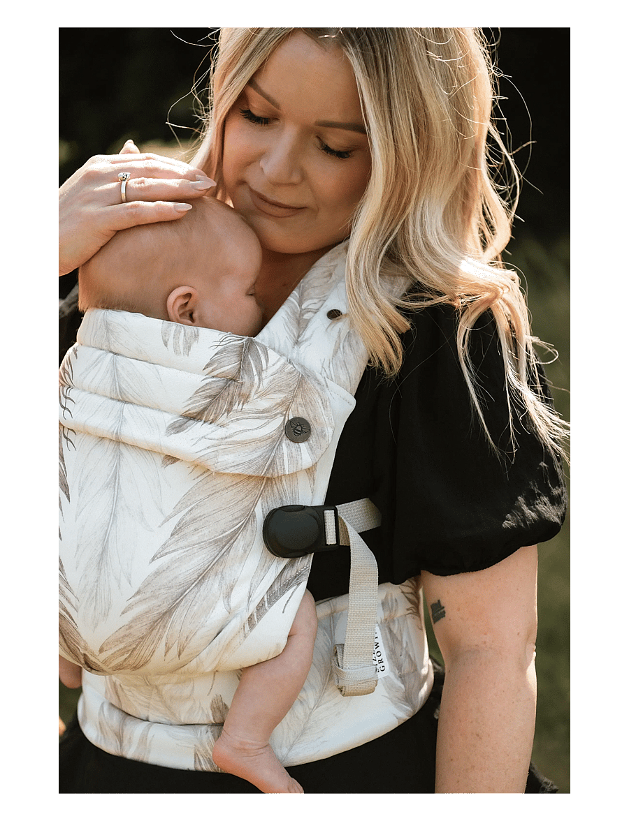 Bizzi Growin - Bizzi Growin Organic Nomad Carrier - Feather Haze - babytragen - feather haze - 1
