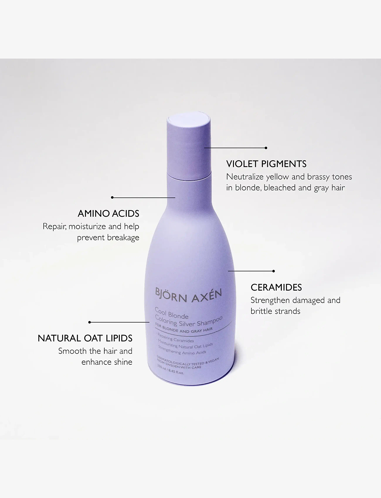 Björn Axén - Cool Blonde Coloring Silver Shampoo - silvershampoo - no colour - 1