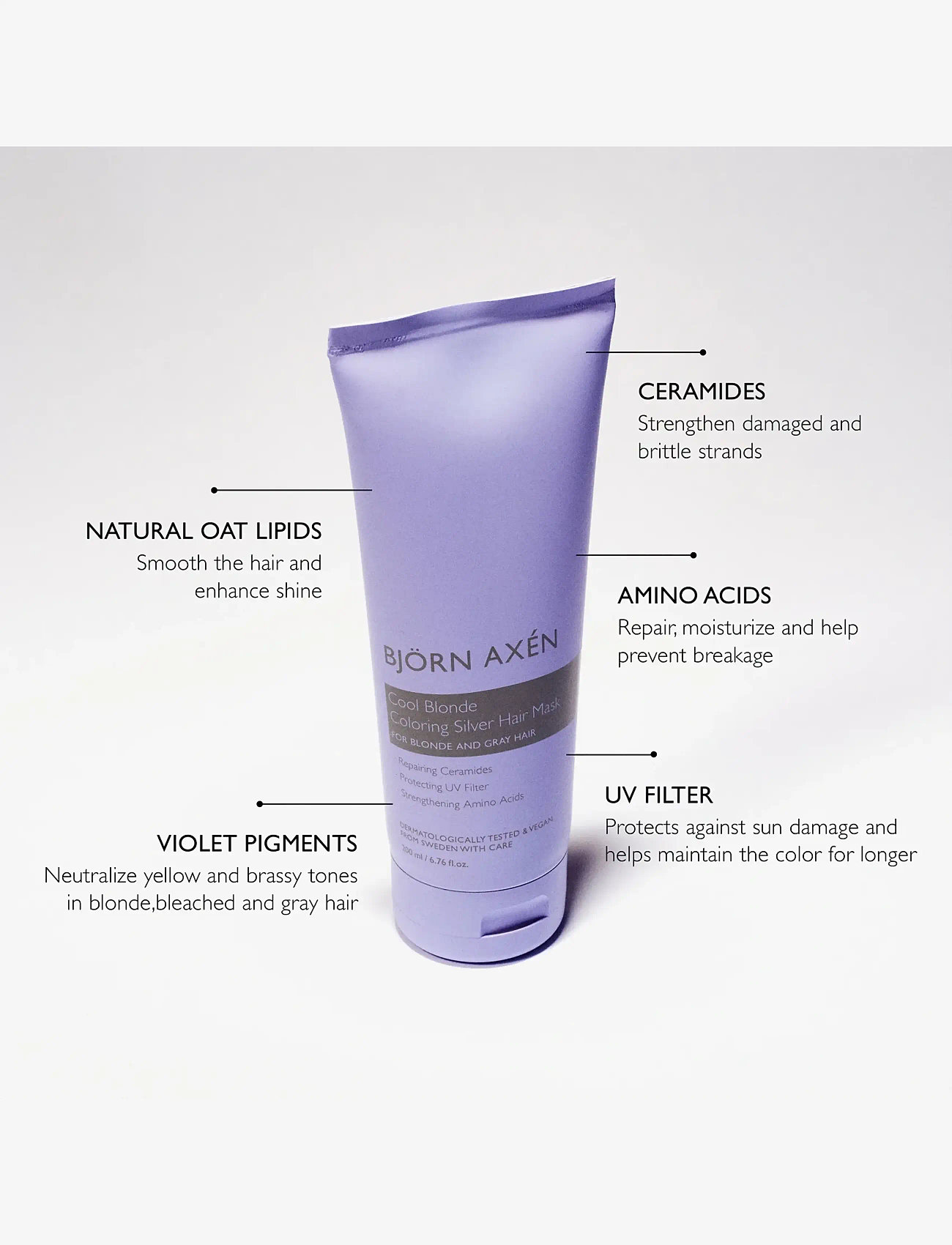 Björn Axén - Cool Blonde Coloring Silver Hair Mask - silver-balsam - no colour - 1