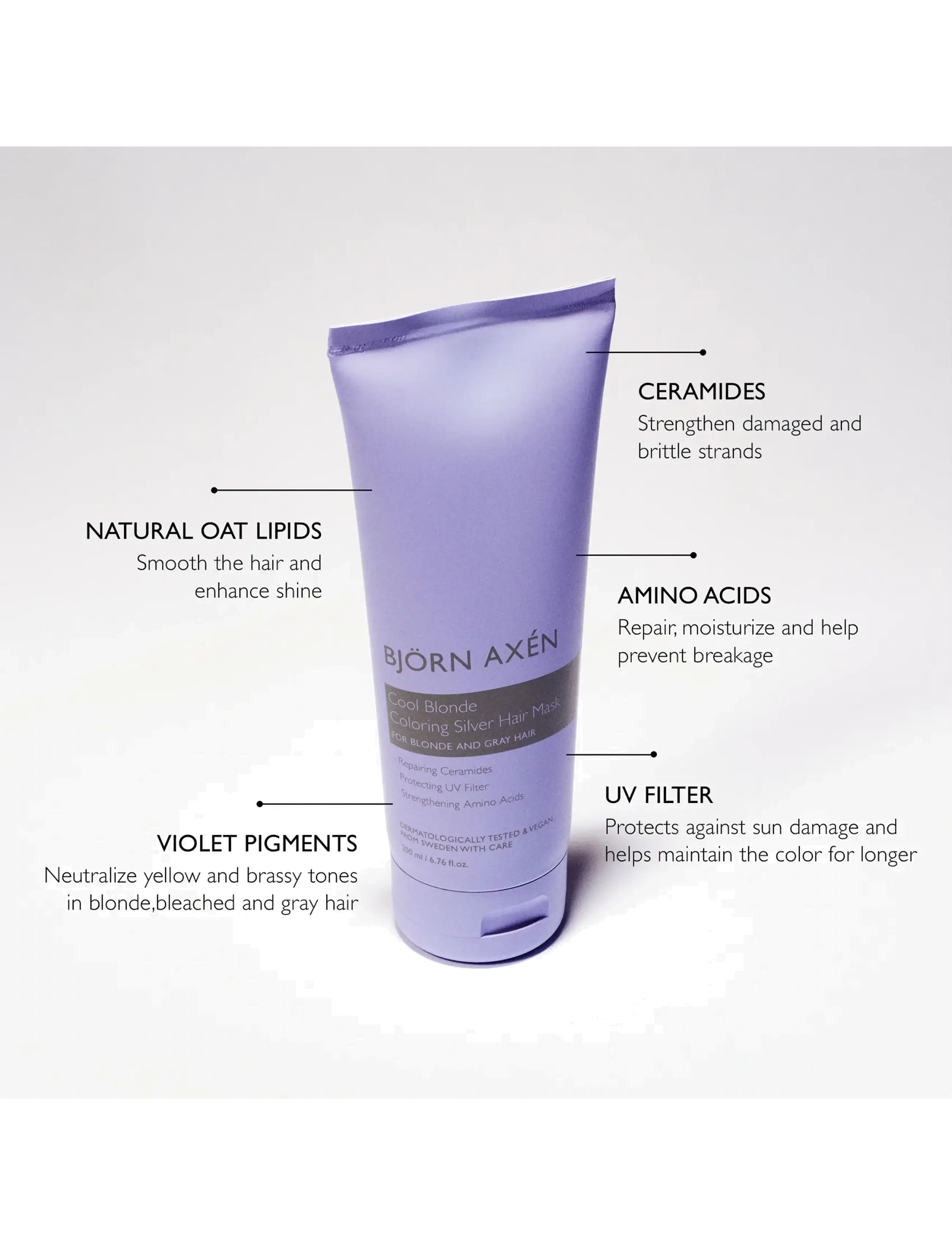 Björn Axén - Cool Blonde Coloring Silver Hair Mask - hopeahoitoaine - no colour - 1