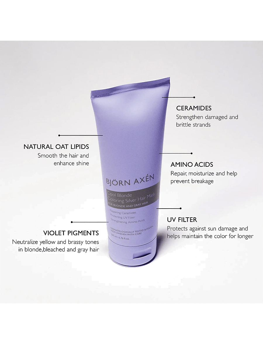 Björn Axén - Cool Blonde Coloring Silver Hair Mask - silver-balsam - no colour - 1