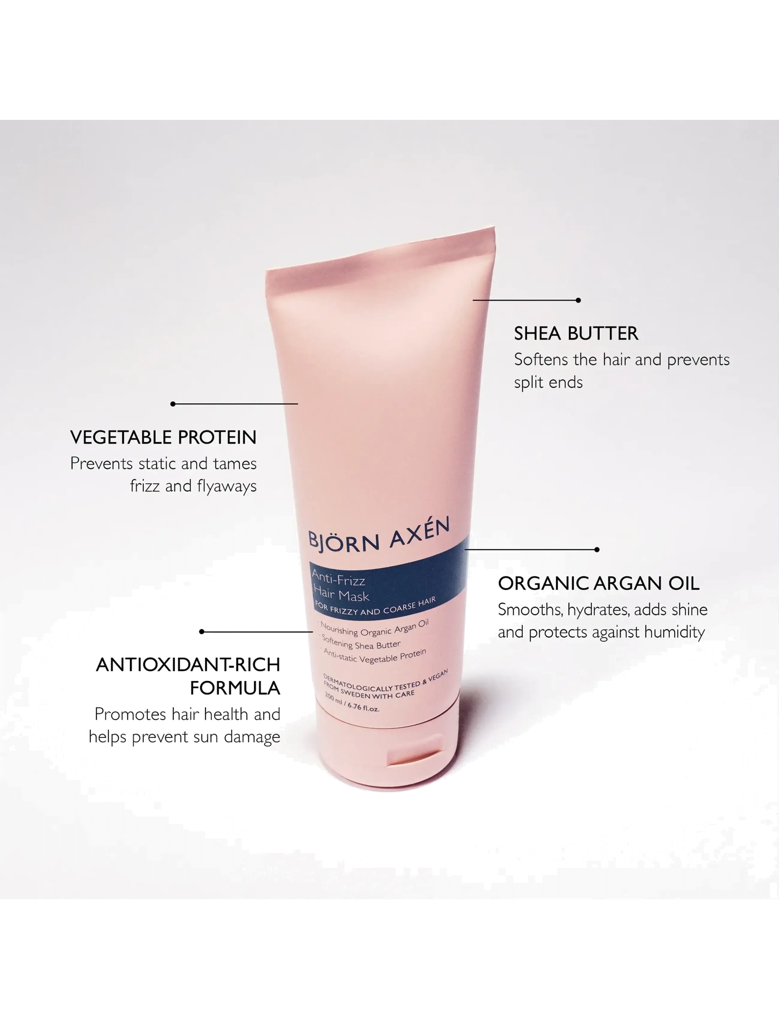 Björn Axén - Anti-Frizz Hair Mask - hármaskar - no colour - 1