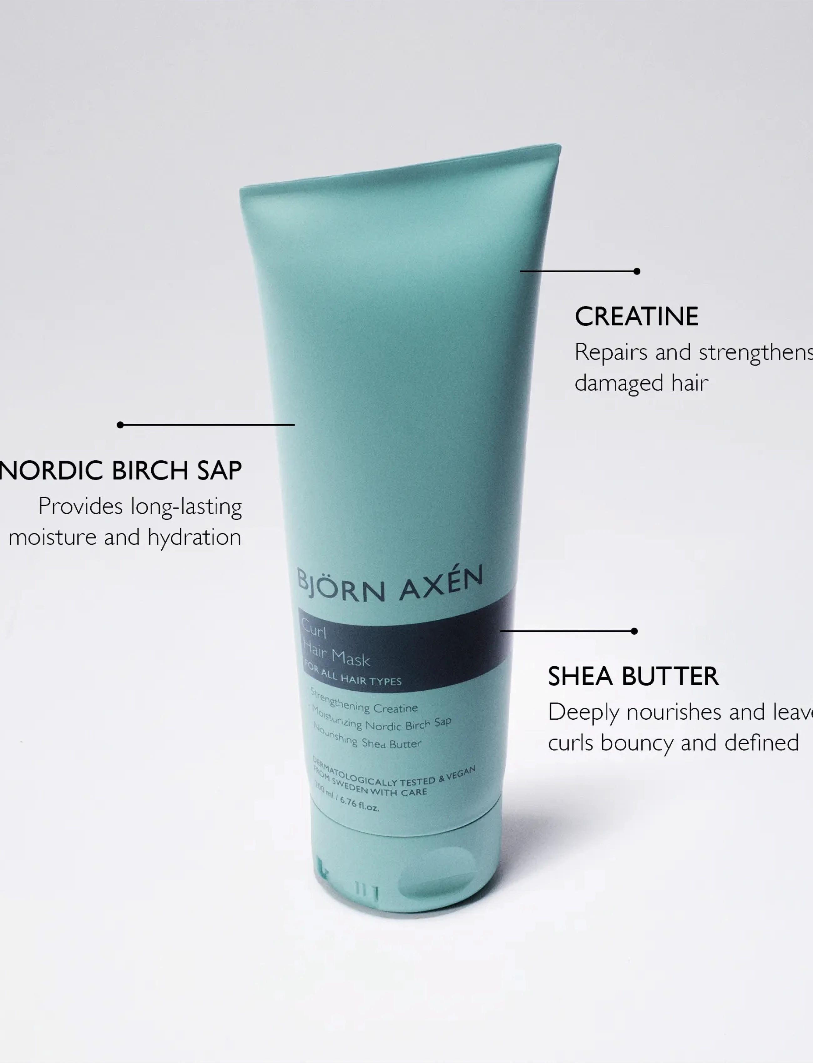Björn Axén Curl Hair Mask, 200 ml, Nude, Pleje > Hårmasker, Dame