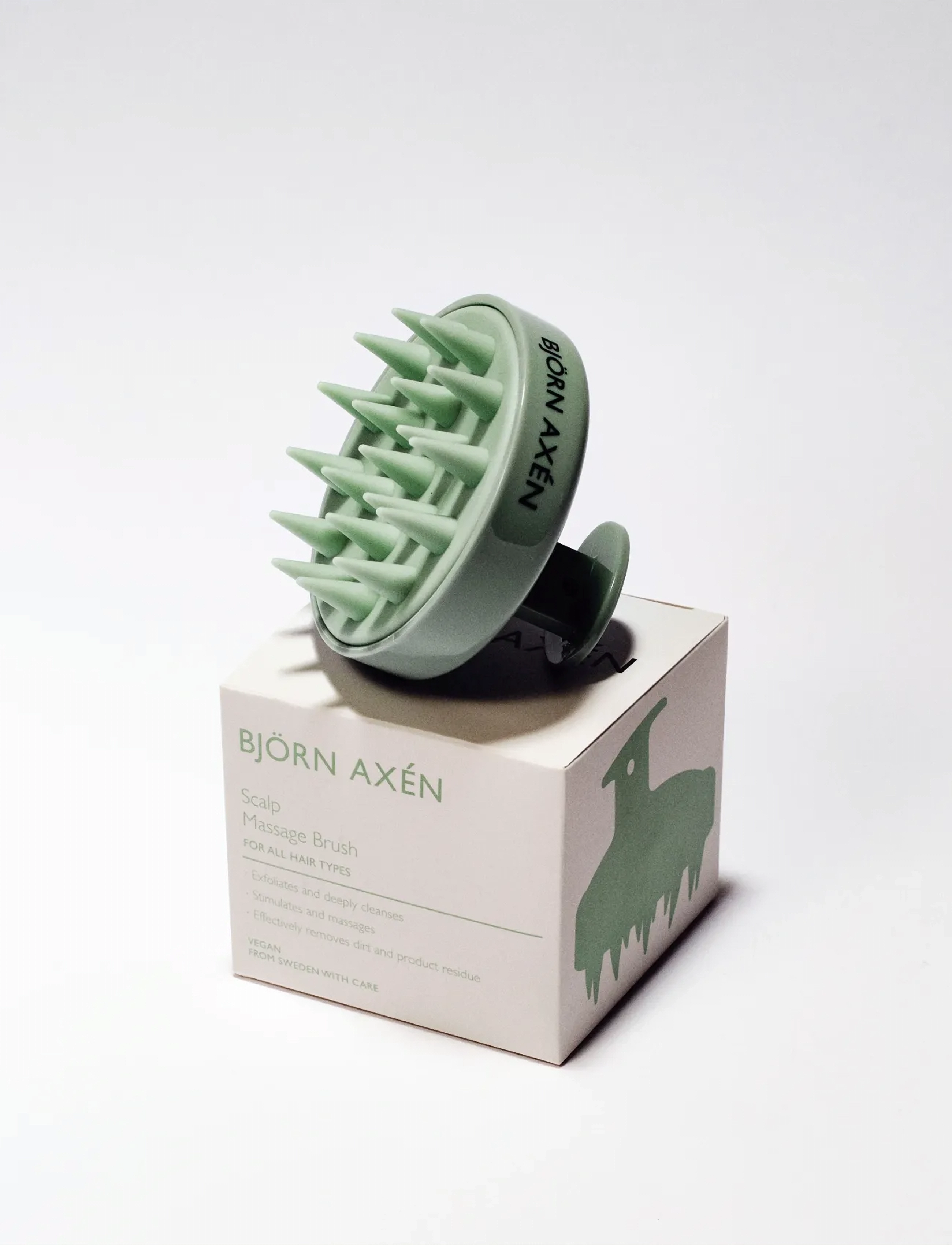 Björn Axén Scalp Massage Brush, 1 st, Green, Badeværelsesinteriør > Badebørster, Unisex
