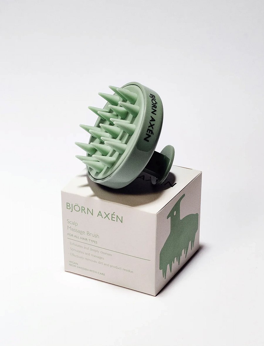 Björn Axén - Scalp Massage brush - scalp treatment - green - 0