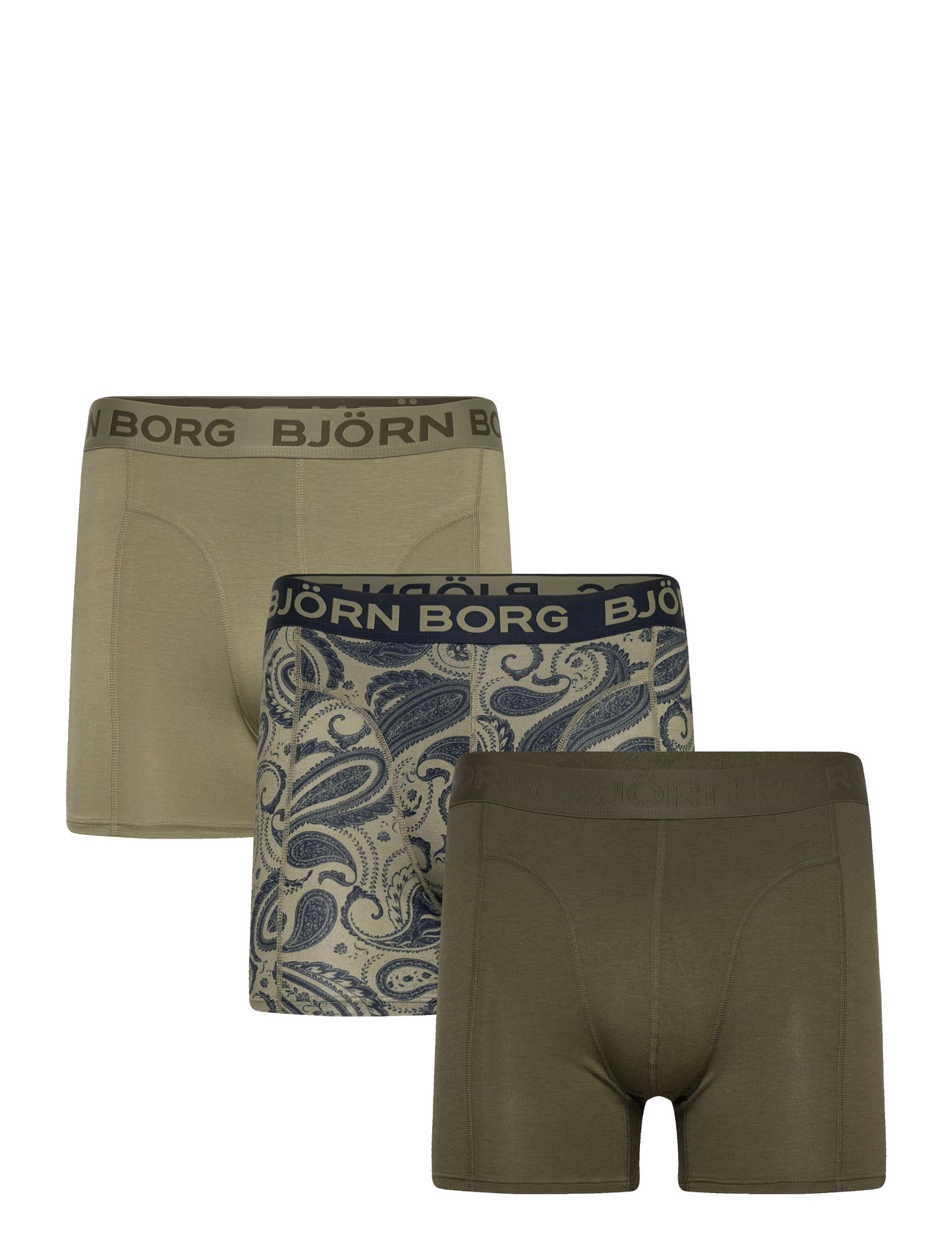 Björn Borg Bamboo Cotton Blend Boxer 3P - Khaki green - S