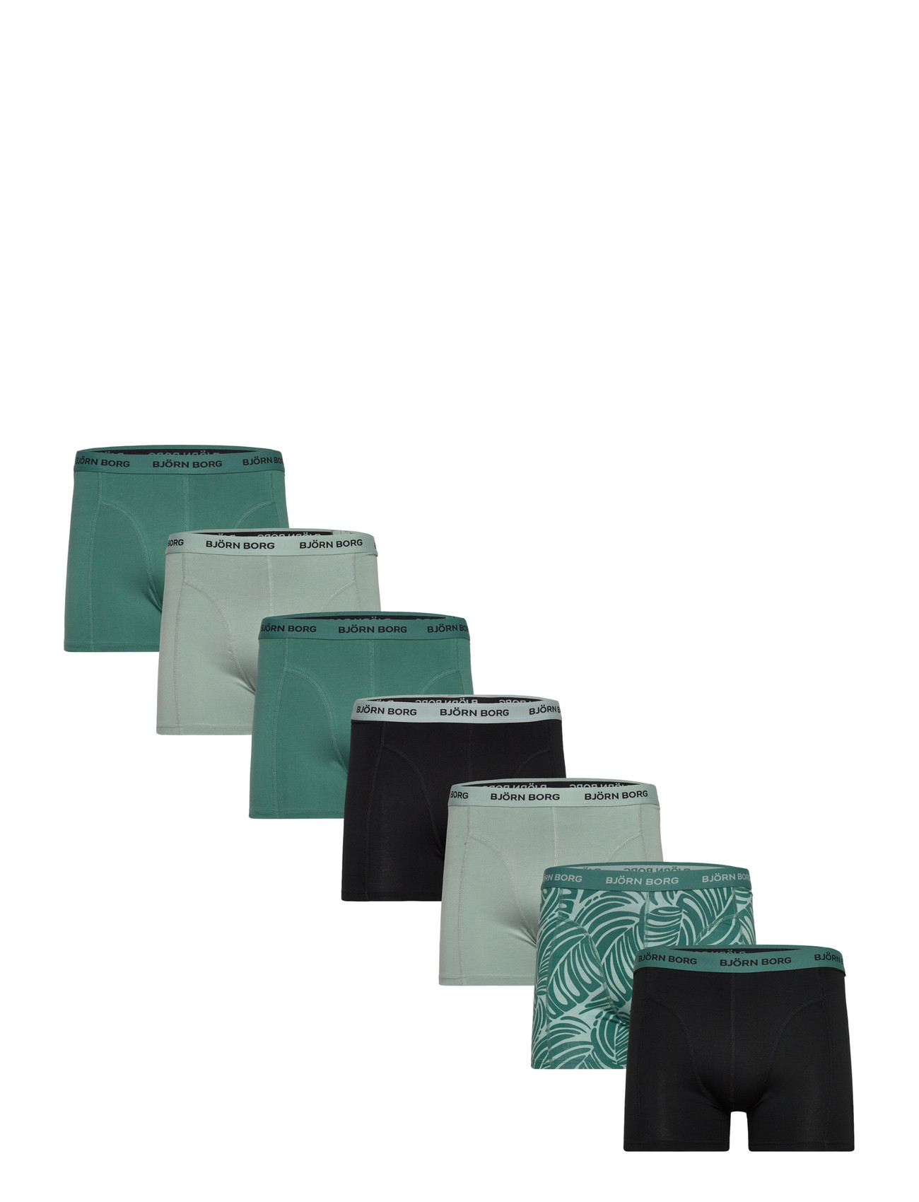 Björn Borg Cotton Stretch Boxer 7P - Green - S