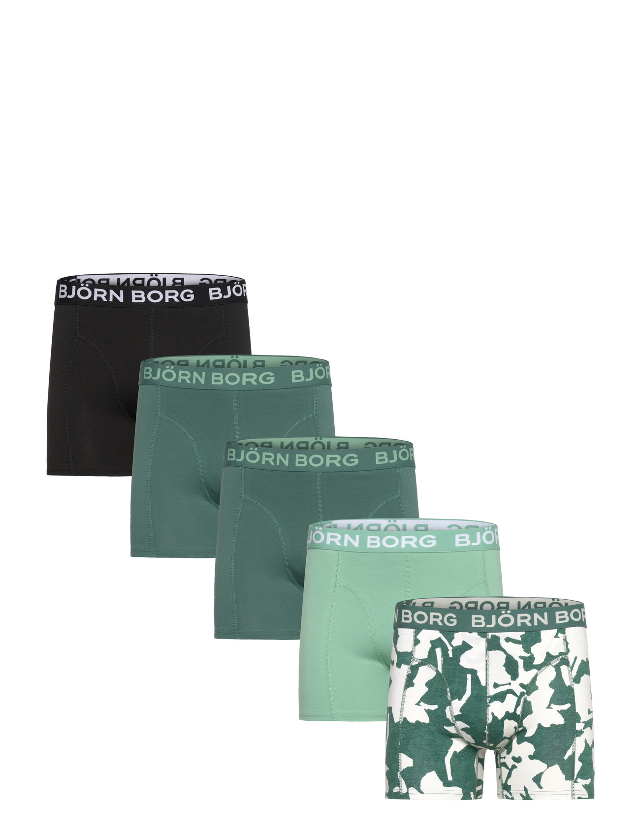 Björn Borg Cotton Stretch Boxer 5P - Green - S