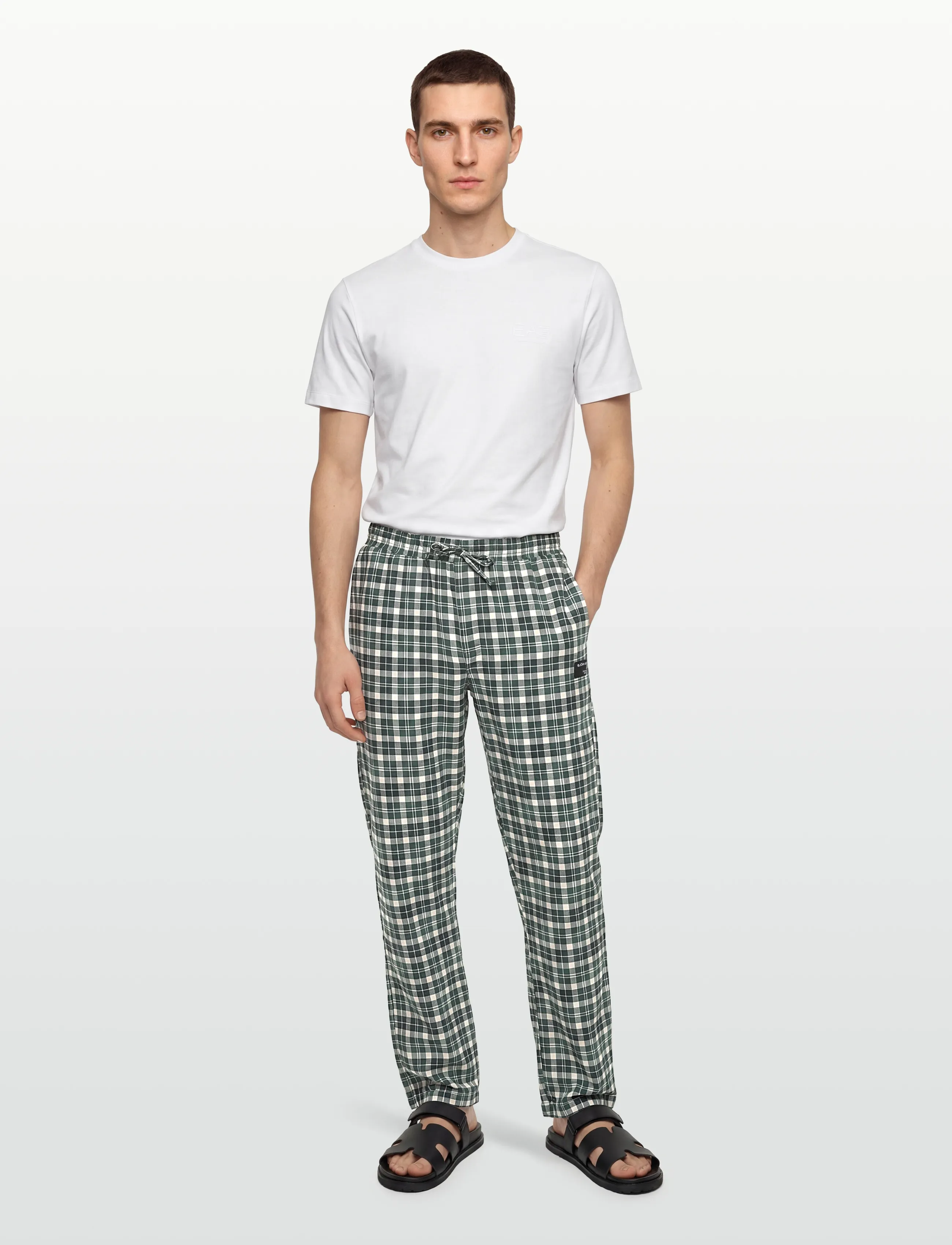 Björn Borg Core Flannel Pyjama Pants, S, Night & Loungewear, Grün - Lounge Männerswear