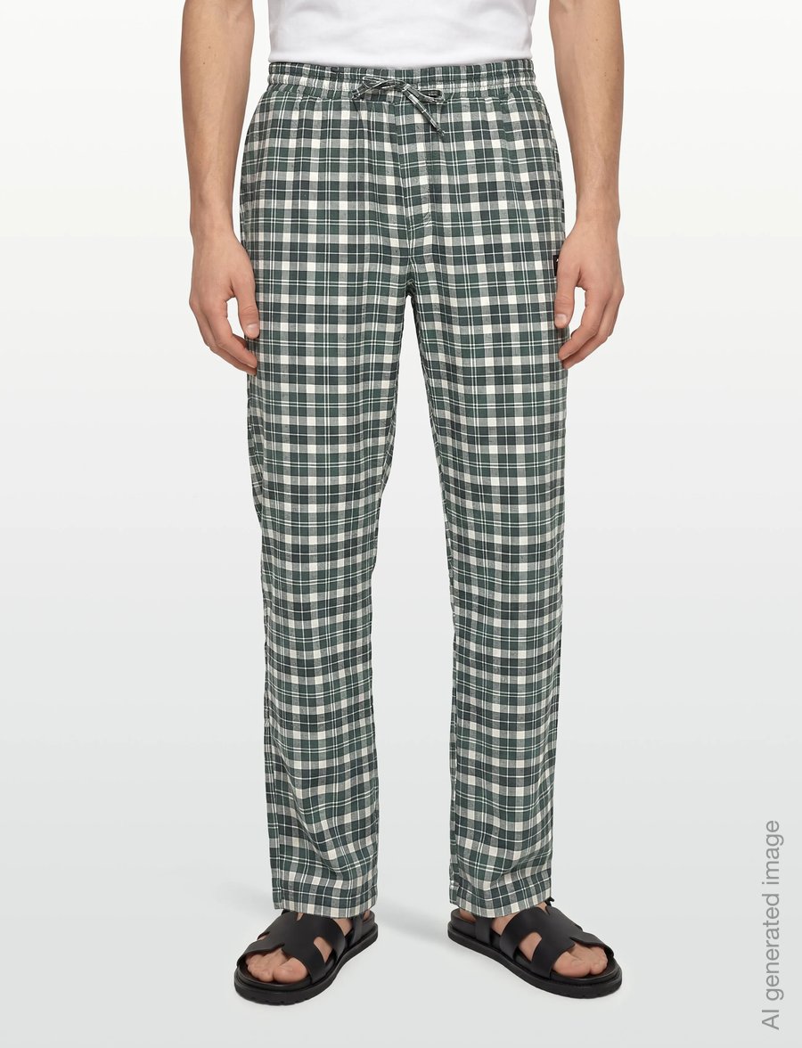 Björn Borg - CORE FLANNEL PYJAMA PANTS - pyjamasbyxor - bb hs check 4 - 3