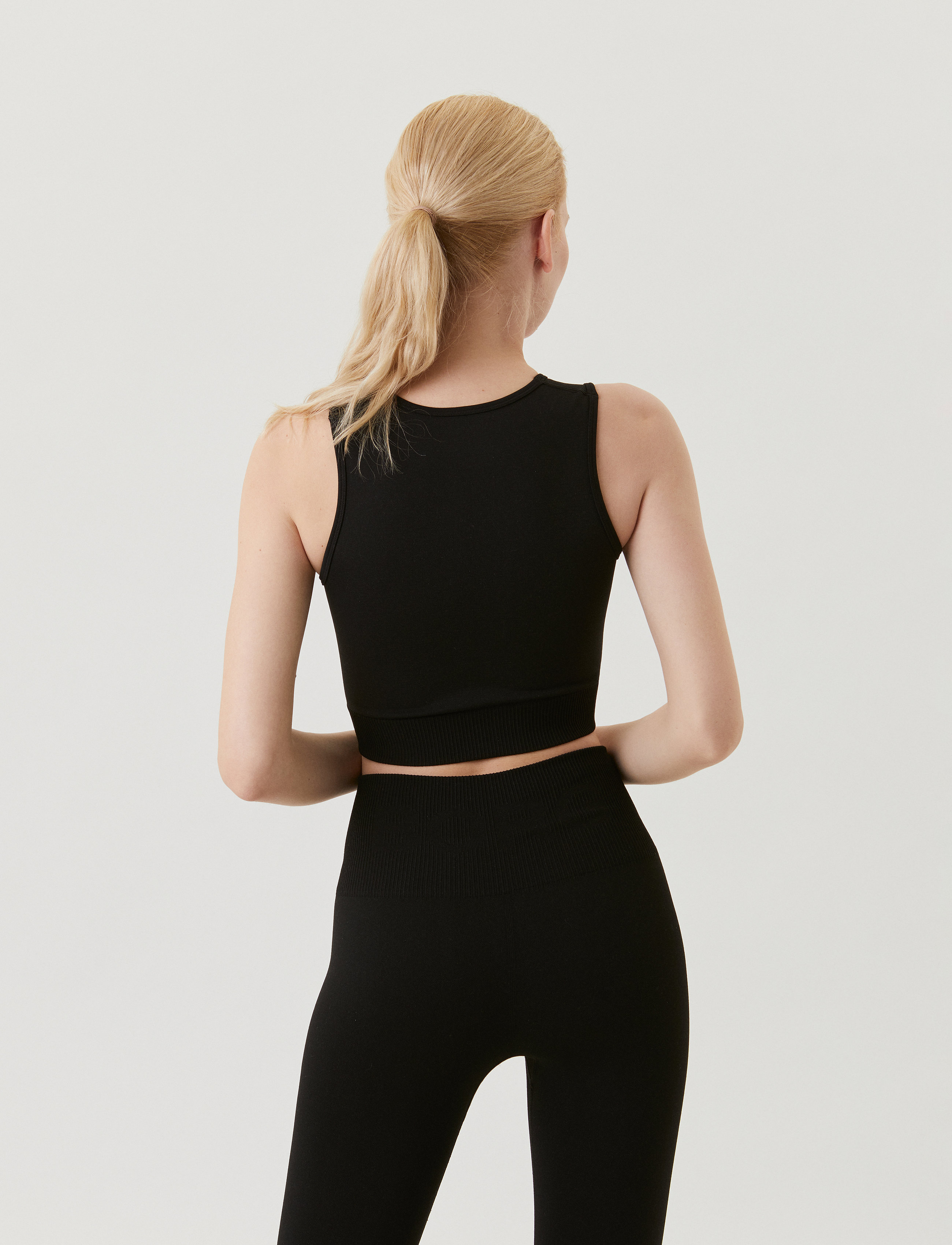 Björn Borg - STHLM SEAMLESS LIGHT CROP TOP - black beauty - 3