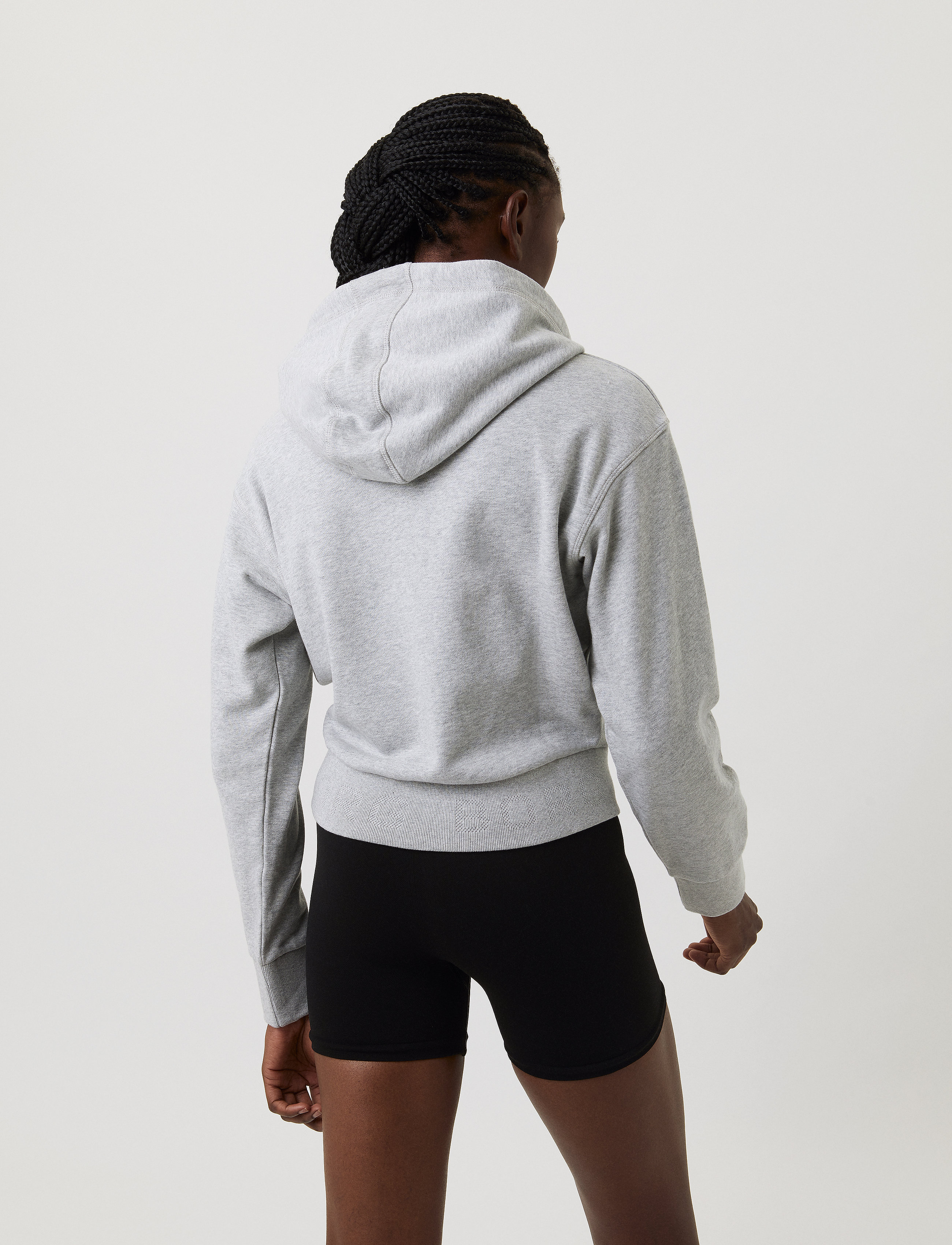 Björn Borg - STHLM CROP HOODIE - light grey melange - 3