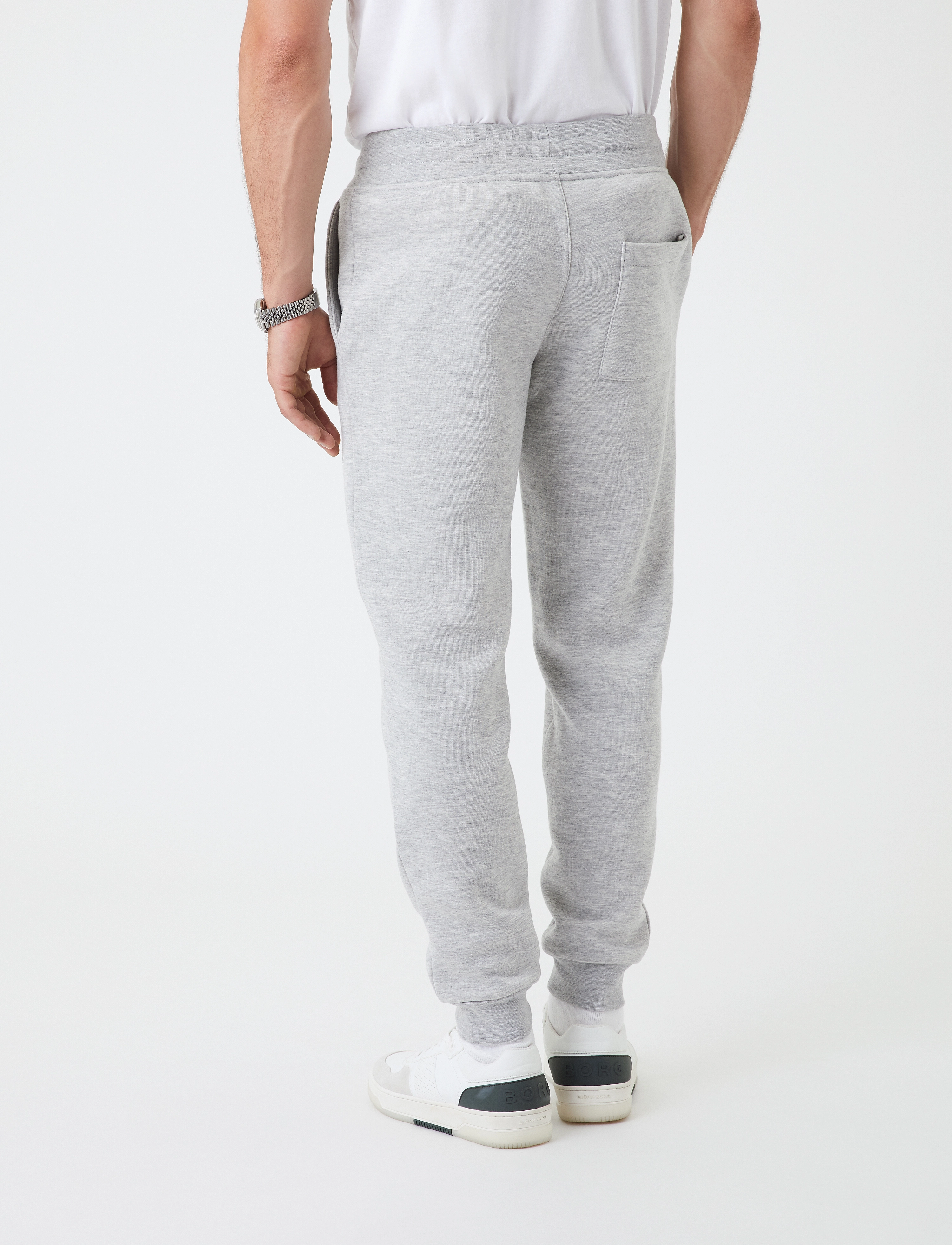 Björn Borg - BORG LOGO PANTS - light grey melange - 3