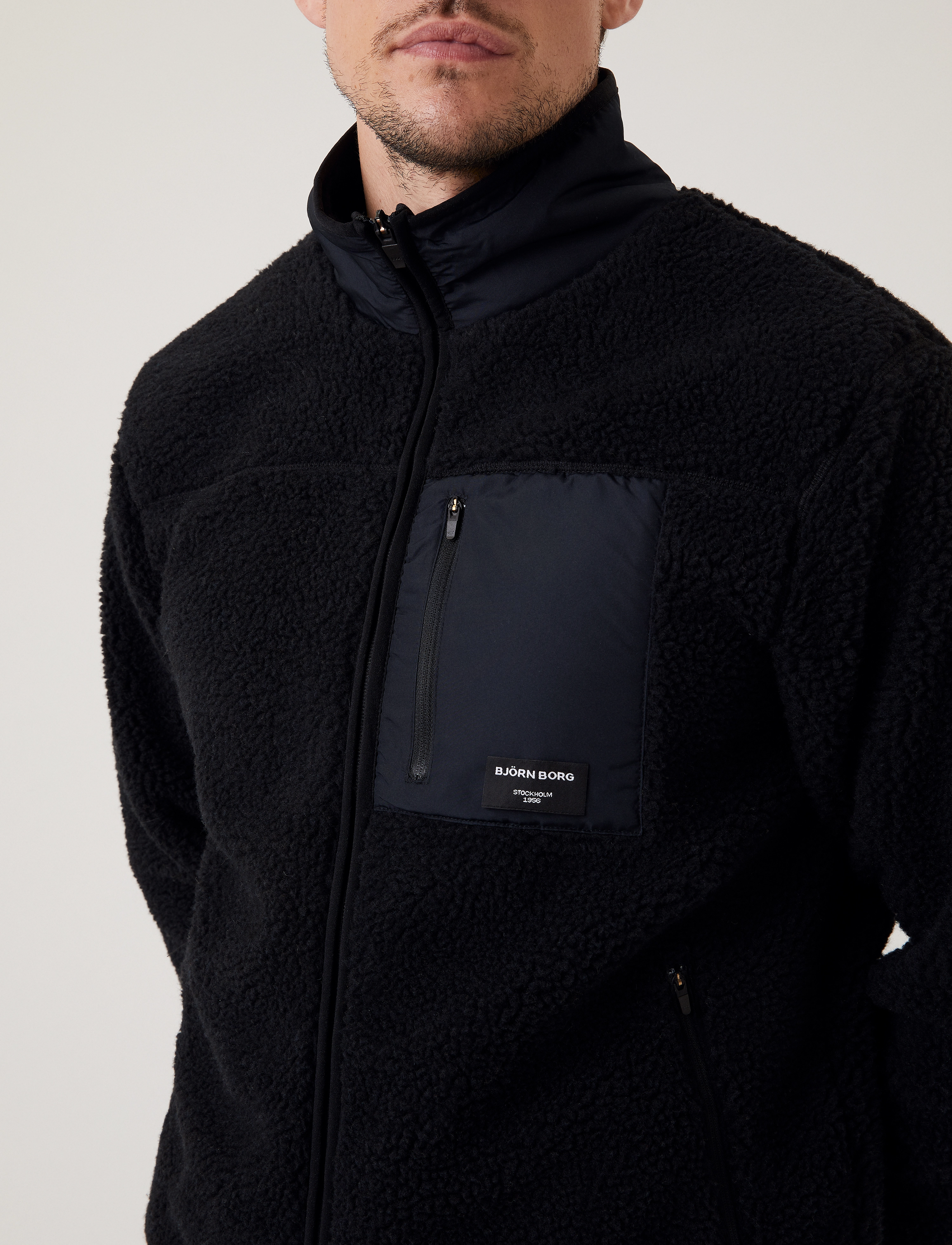 Björn Borg - STHLM FLEECE JACKET - black beauty - 4