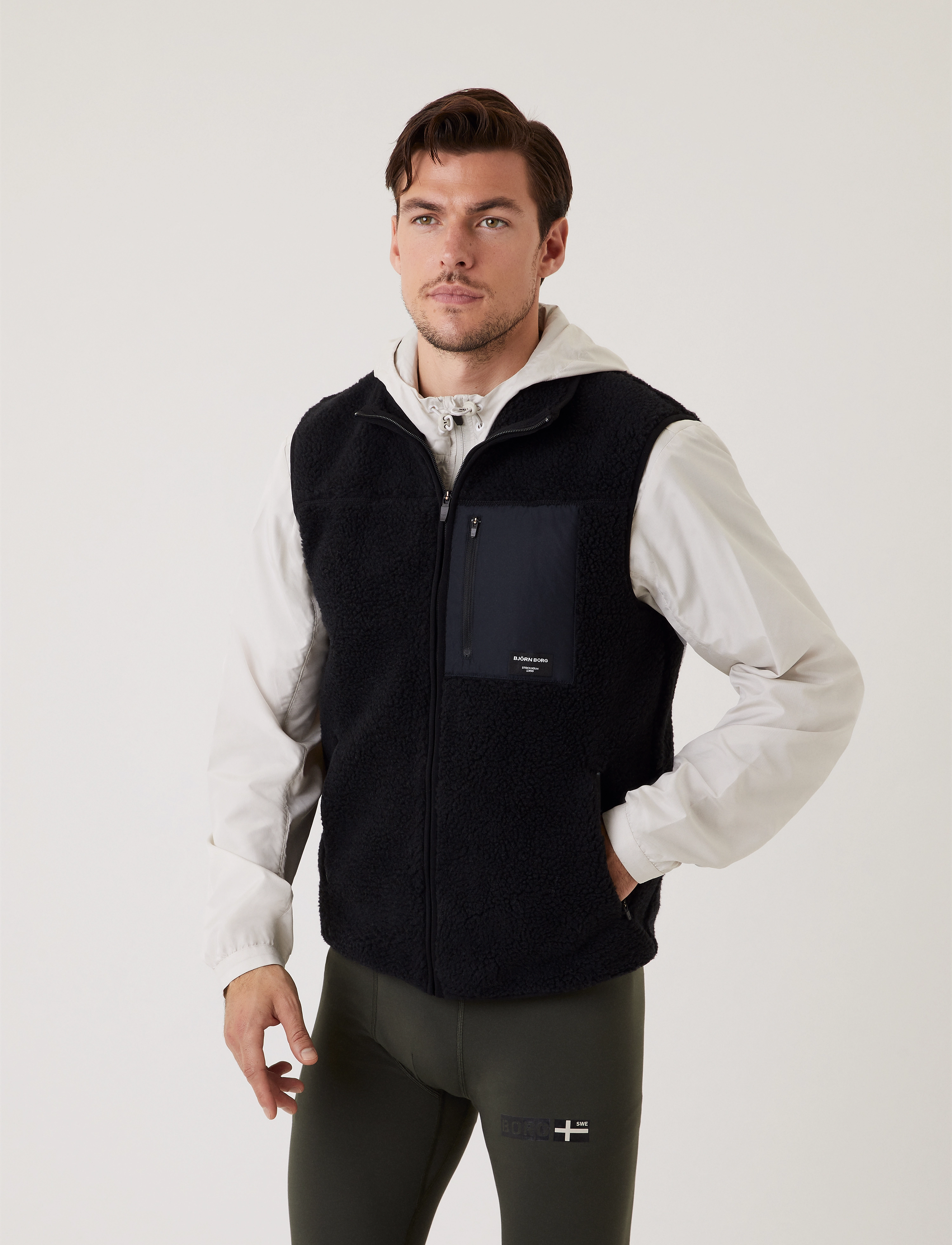 Björn Borg - STHLM FLEECE VEST - black beauty - 2
