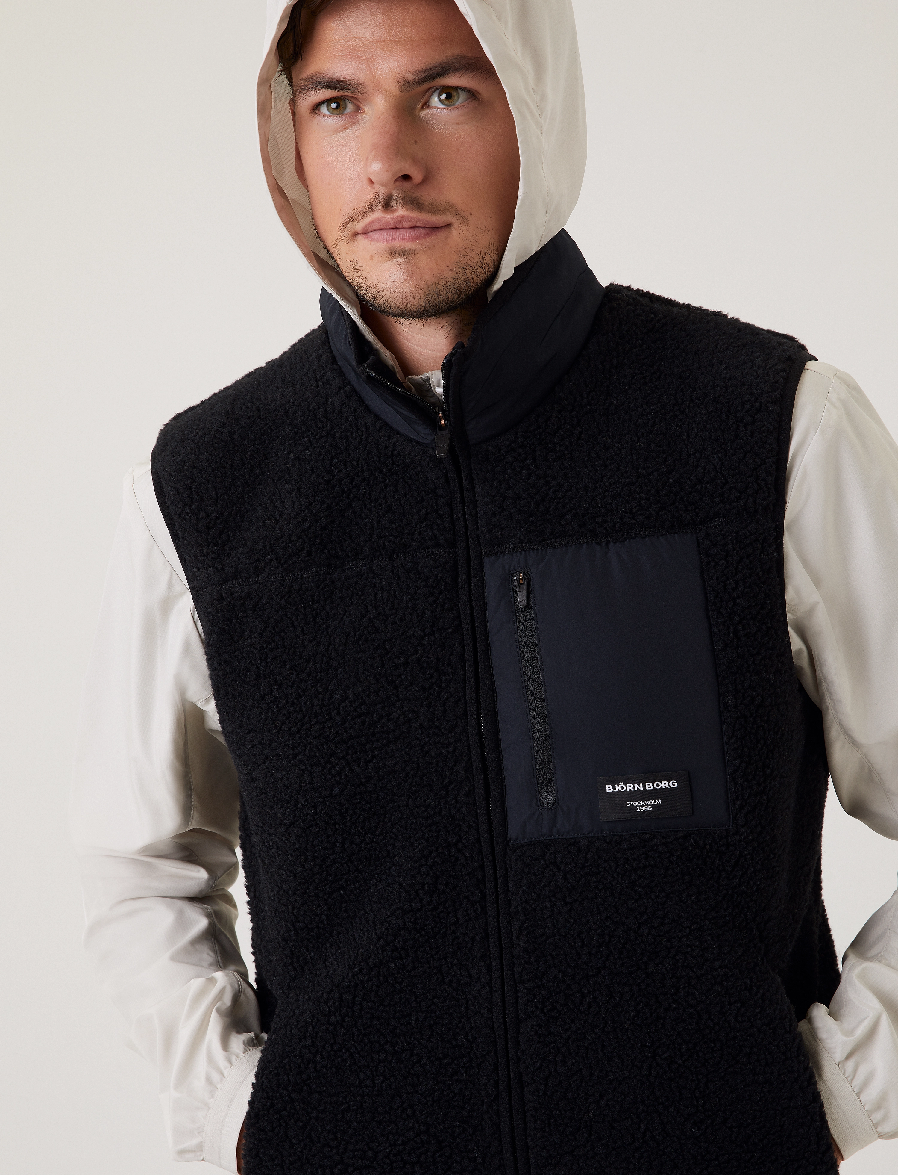 Björn Borg - STHLM FLEECE VEST - black beauty - 4