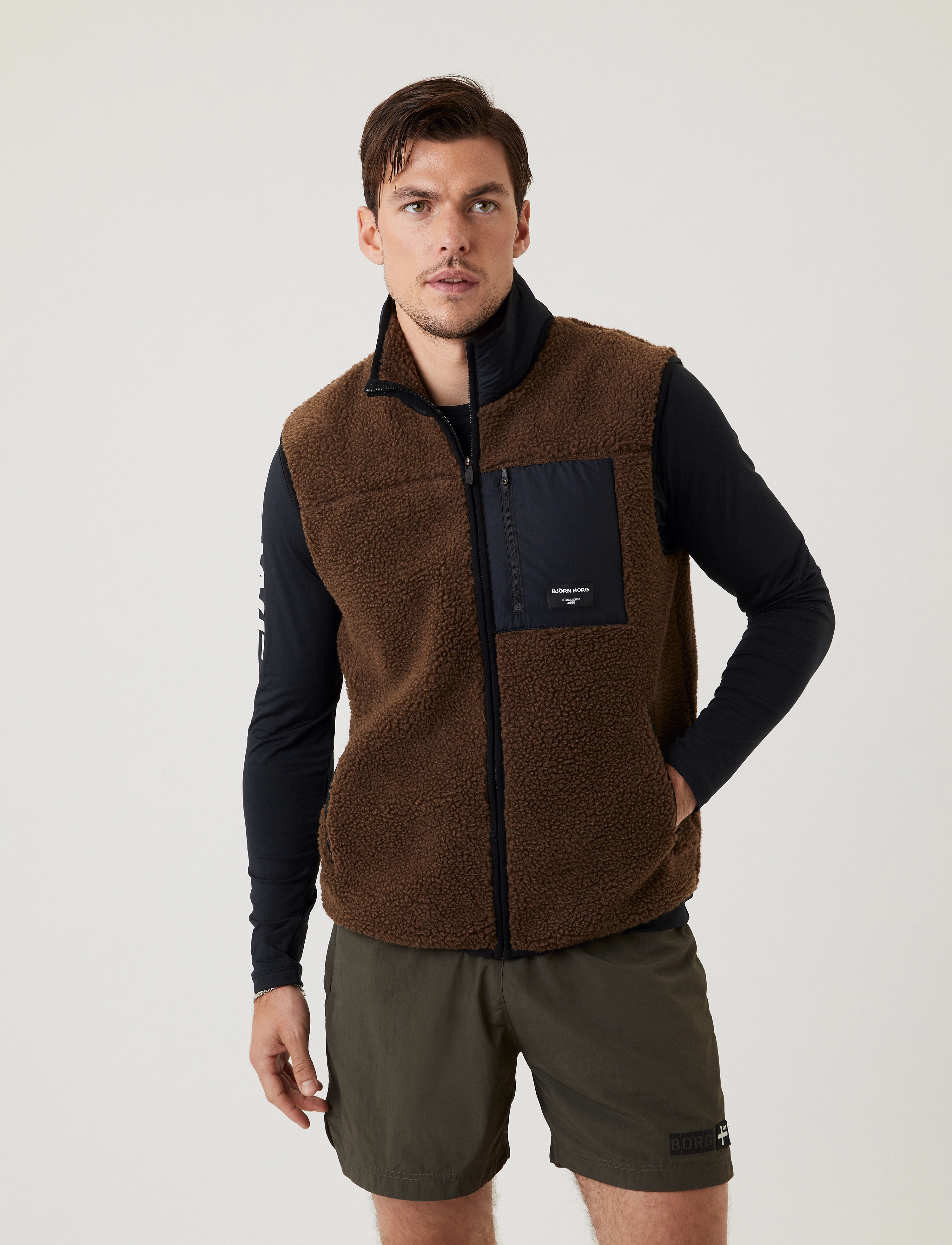 Björn Borg - STHLM FLEECE VEST - teak - 2