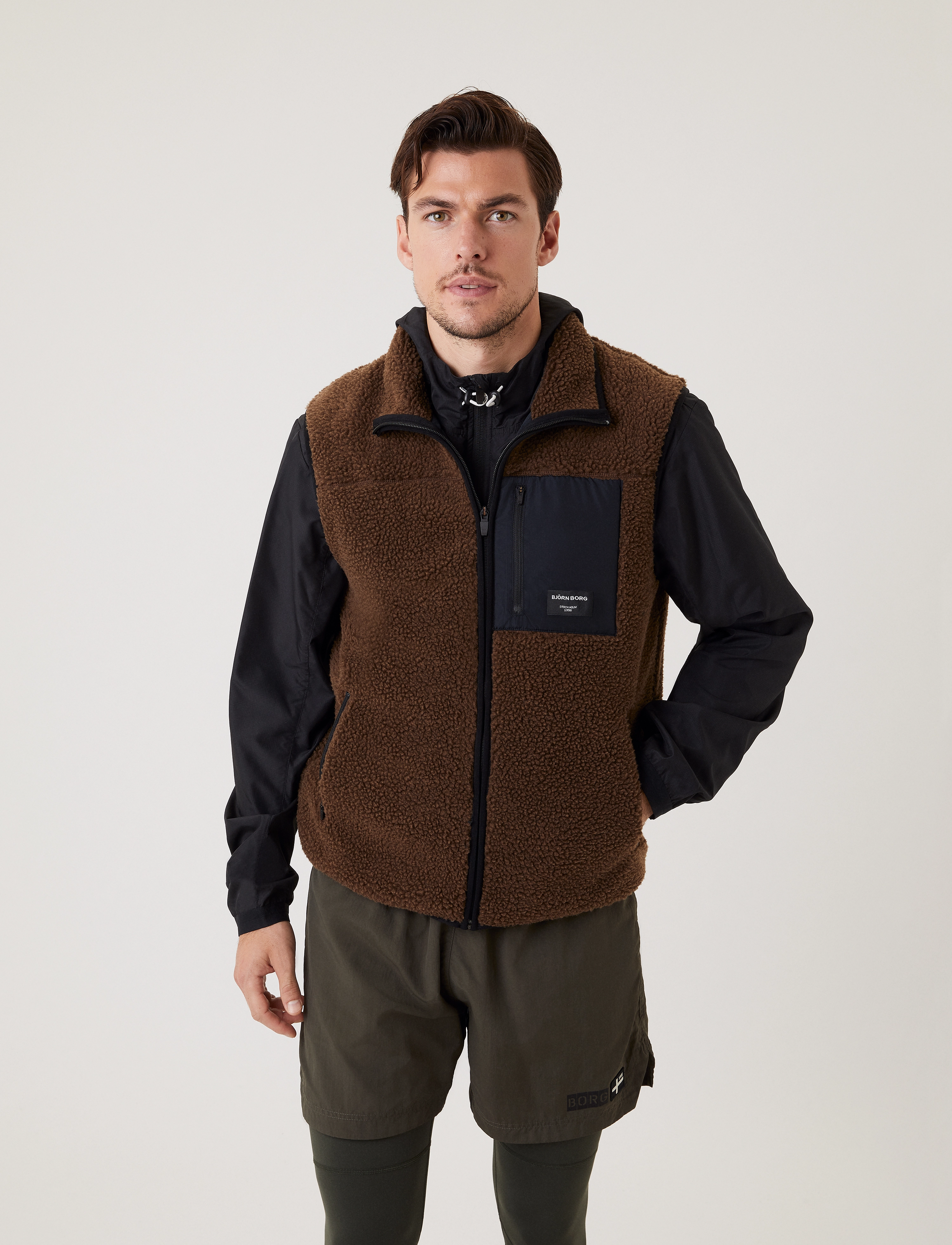 Björn Borg - STHLM FLEECE VEST - teak - 5