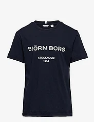 Björn Borg - BORG LOGO T-SHIRT - short-sleeved t-shirts - night sky - 0