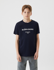 Björn Borg - BORG LOGO T-SHIRT - kortärmade t-shirts - night sky - 6