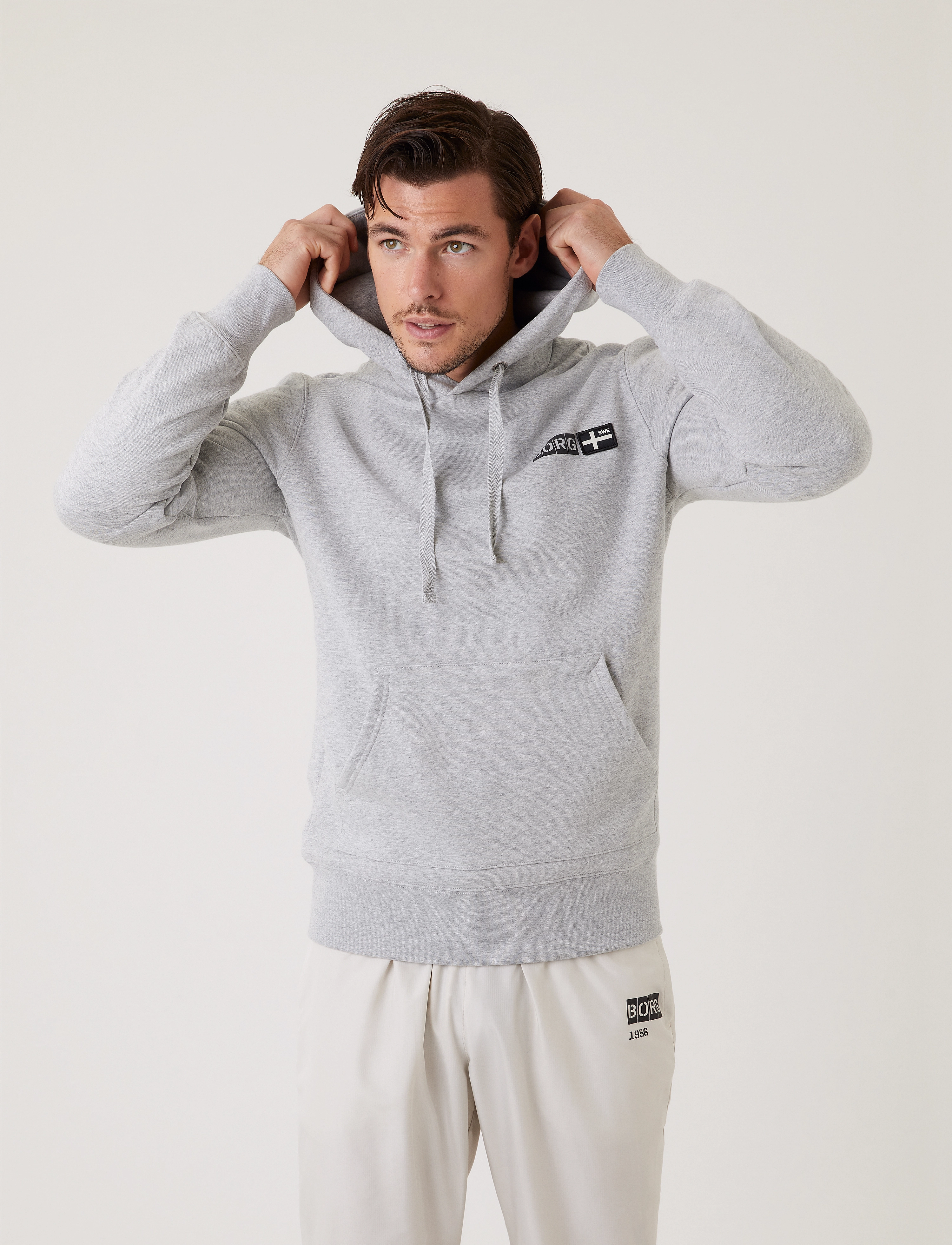 Björn Borg - STHLM HOODIE - light grey melange - 2