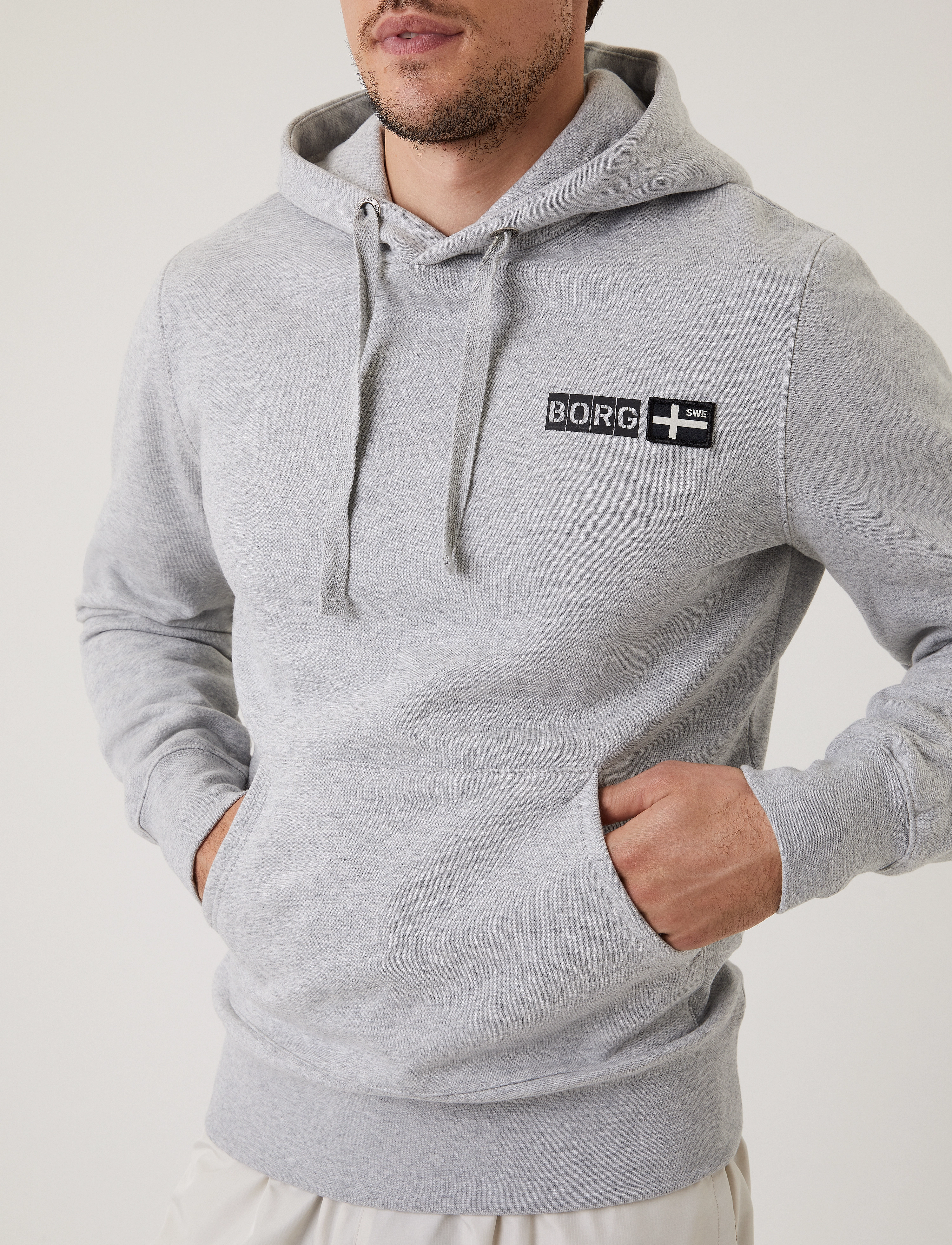 Björn Borg - STHLM HOODIE - light grey melange - 4