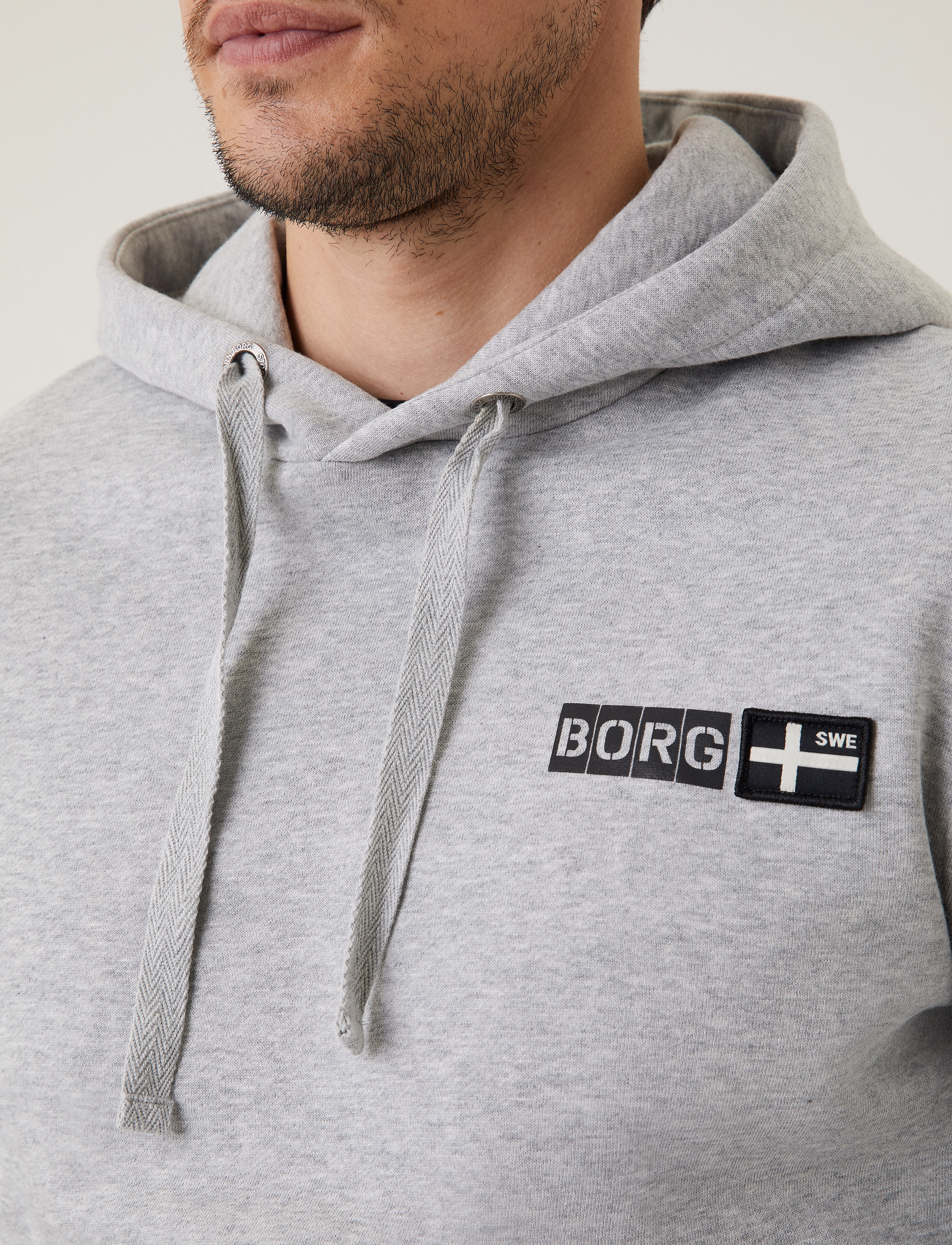 Björn Borg - STHLM HOODIE - light grey melange - 5