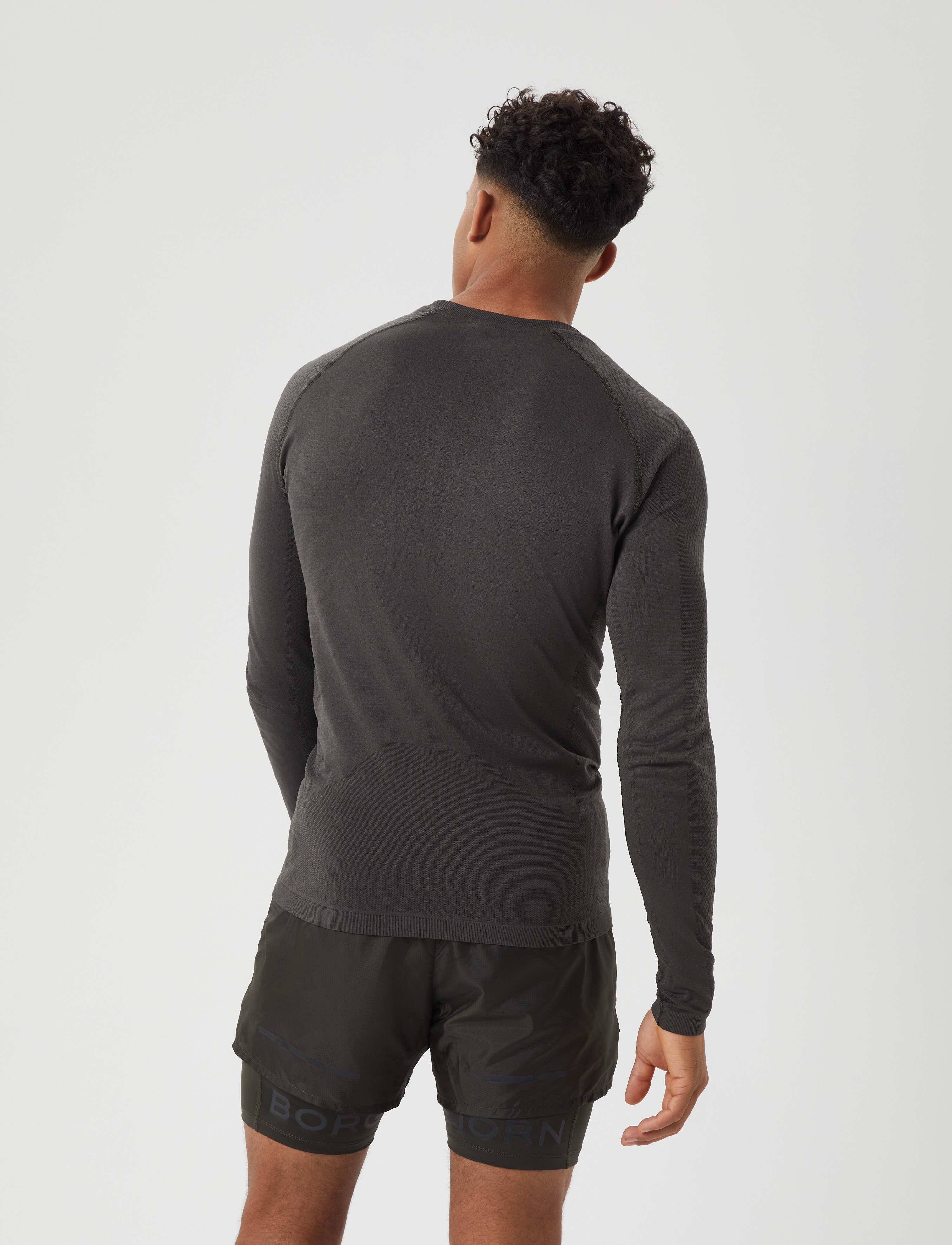 Björn Borg - BORG RUNNING SEAMLESS LS T-SHIRT - peat - 4