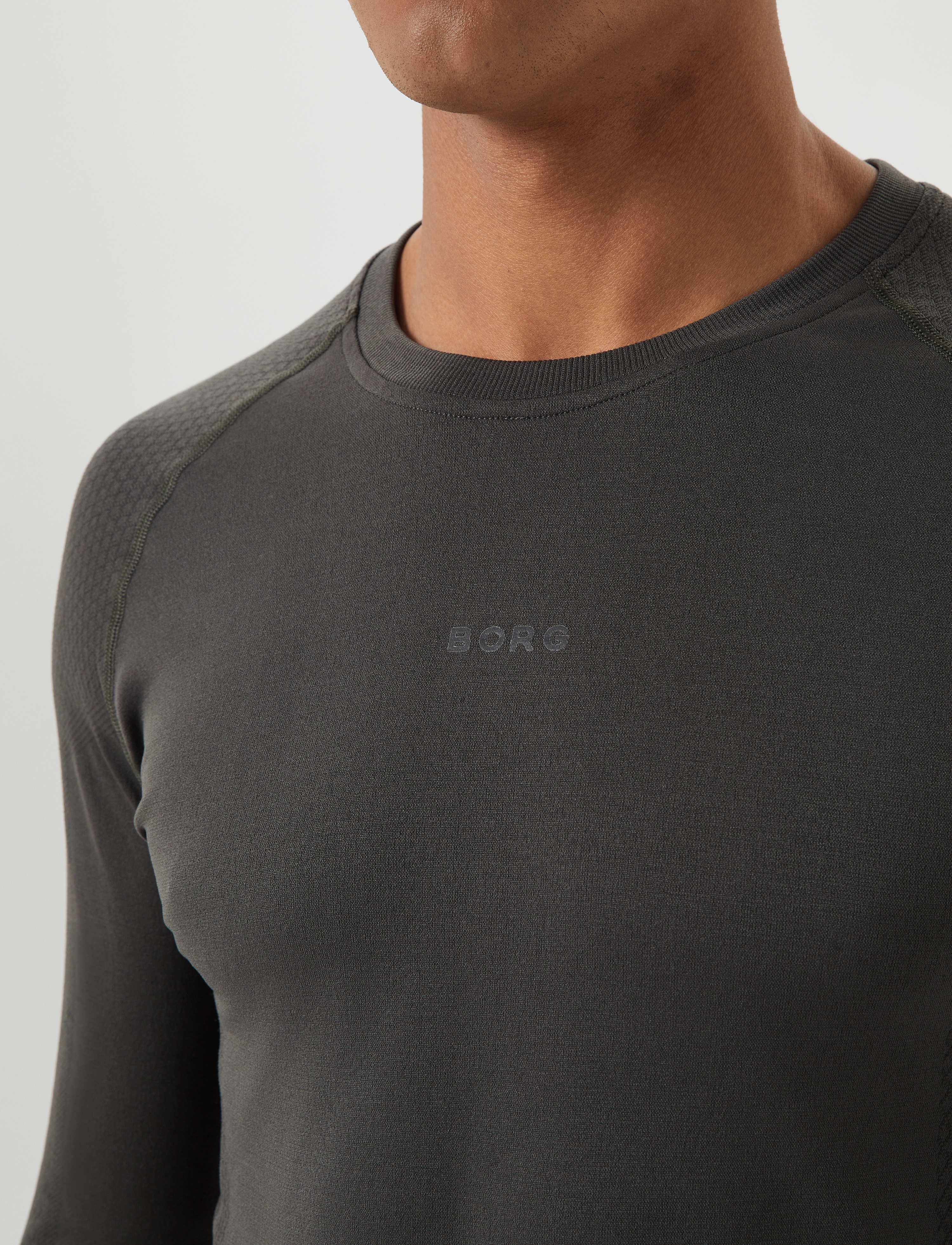 Björn Borg - BORG RUNNING SEAMLESS LS T-SHIRT - peat - 3