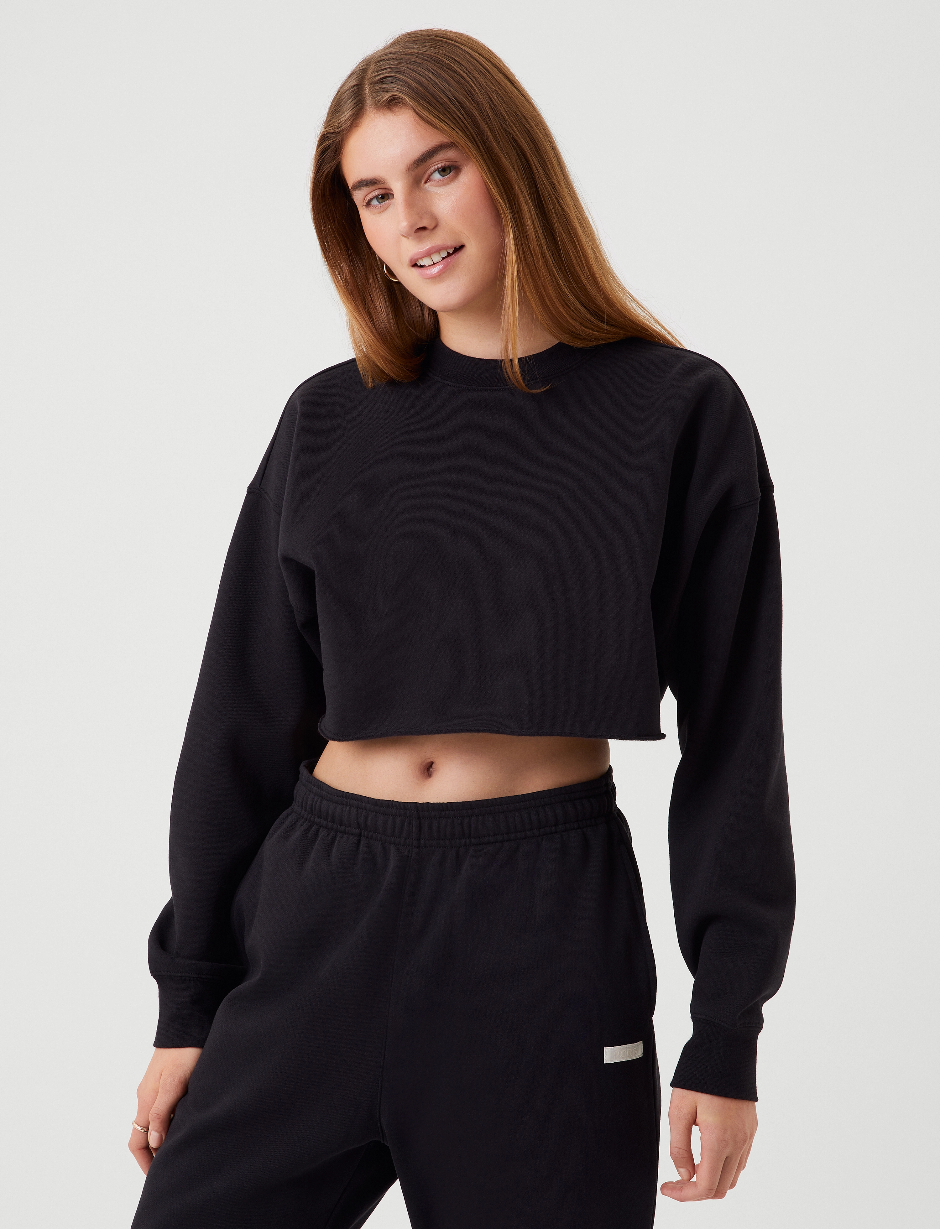 Björn Borg - STUDIO OVERSIZED CROPPED CREW - black beauty - 2