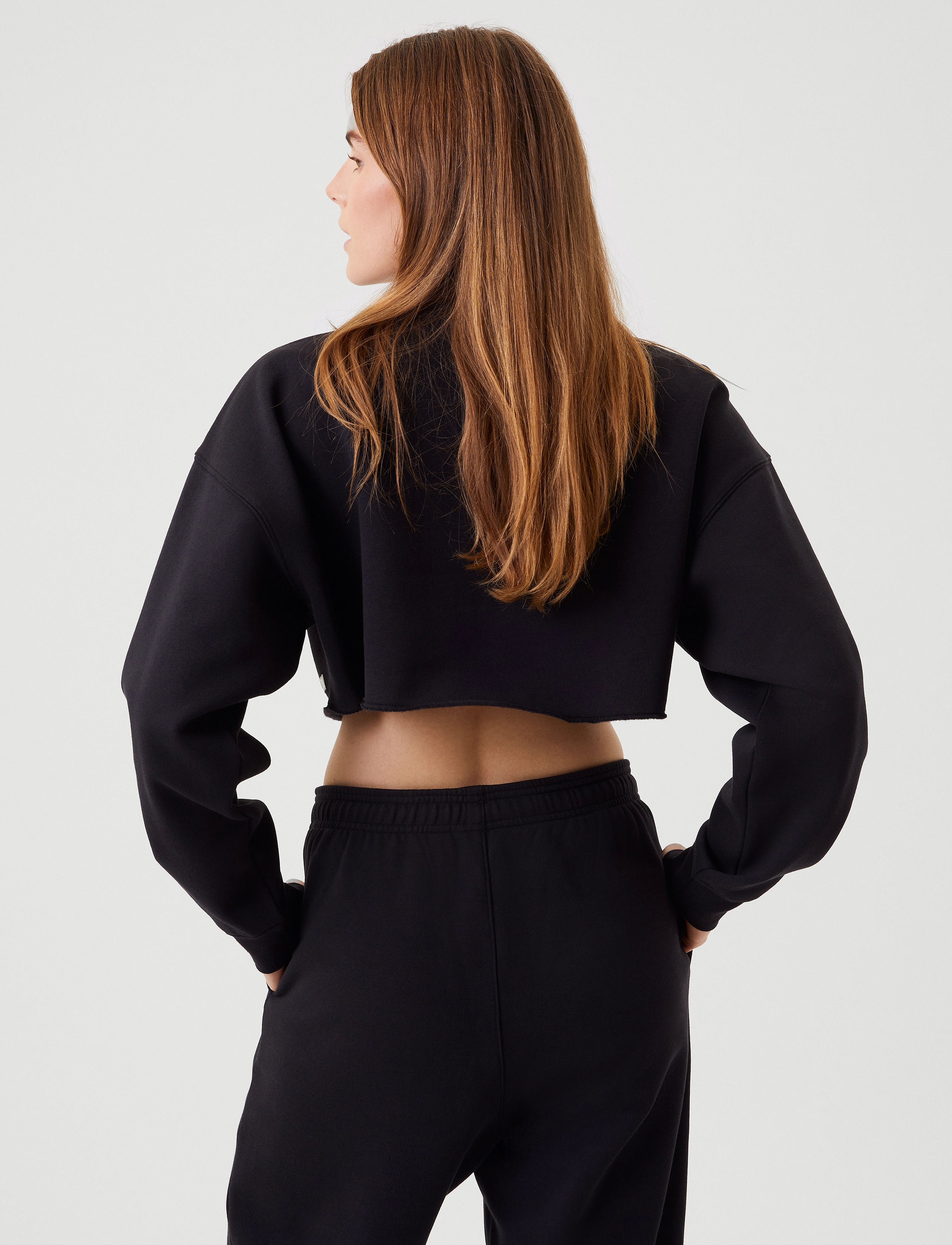 Björn Borg - STUDIO OVERSIZED CROPPED CREW - black beauty - 3