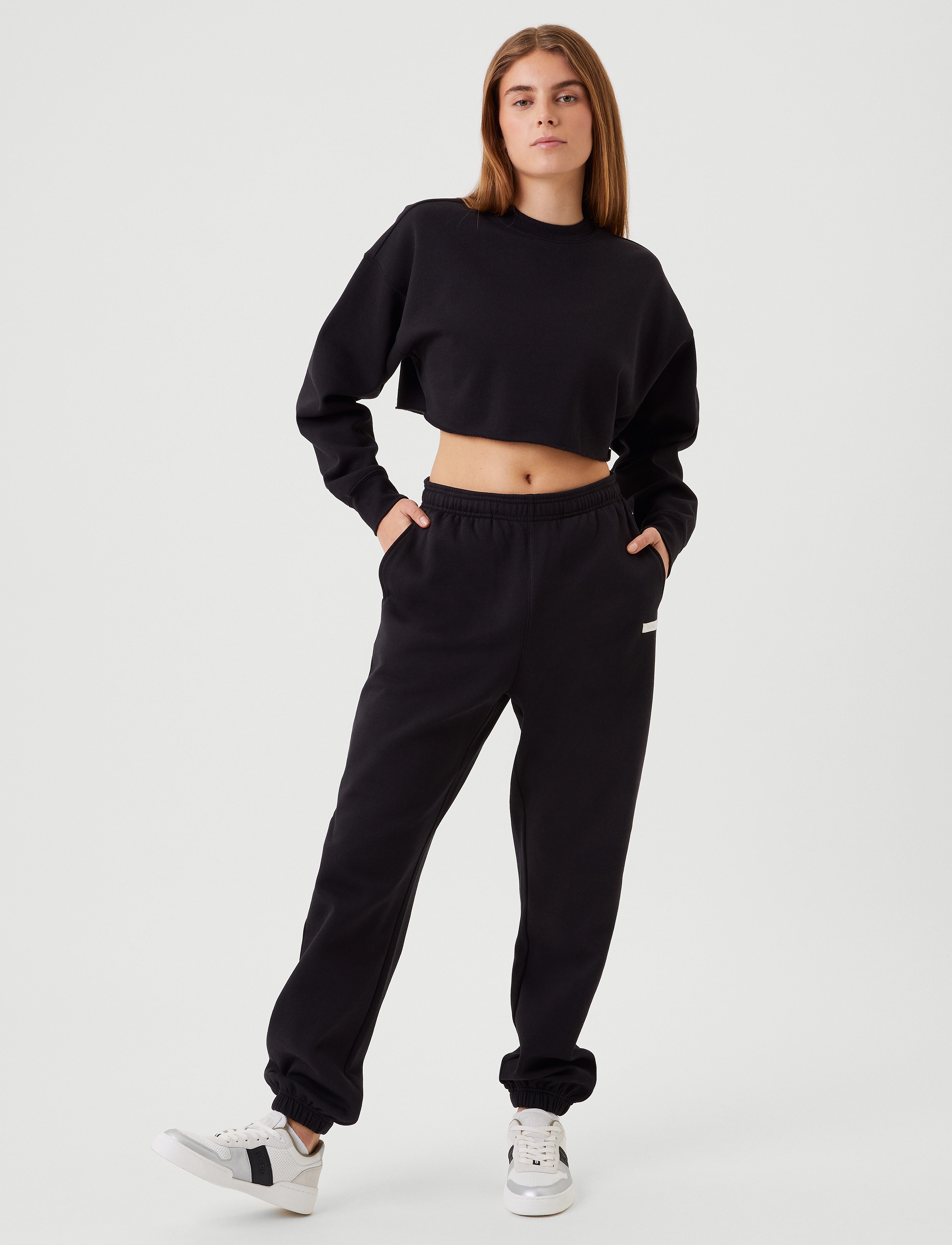 Björn Borg - STUDIO OVERSIZED CROPPED CREW - black beauty - 4