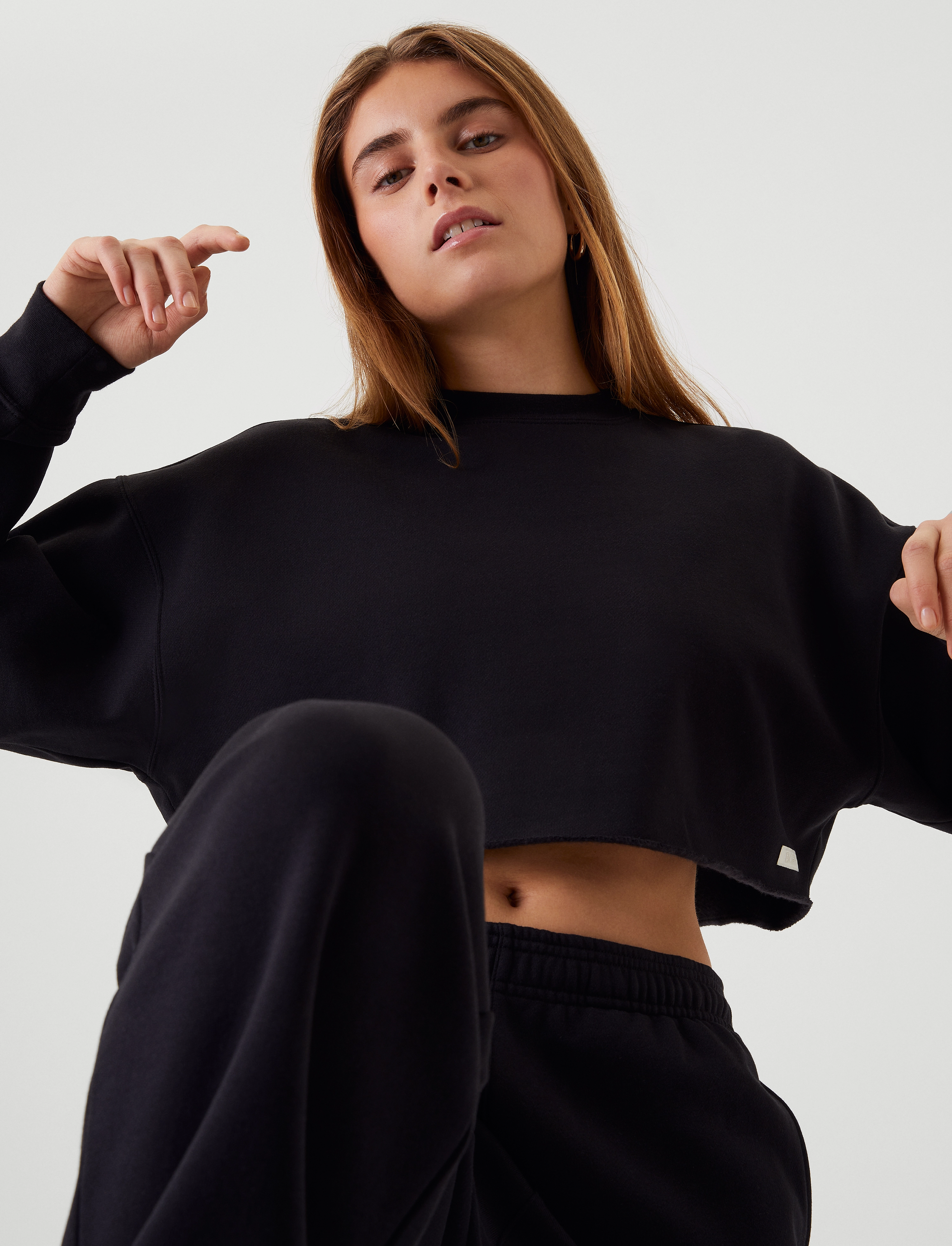 Björn Borg - STUDIO OVERSIZED CROPPED CREW - black beauty - 5