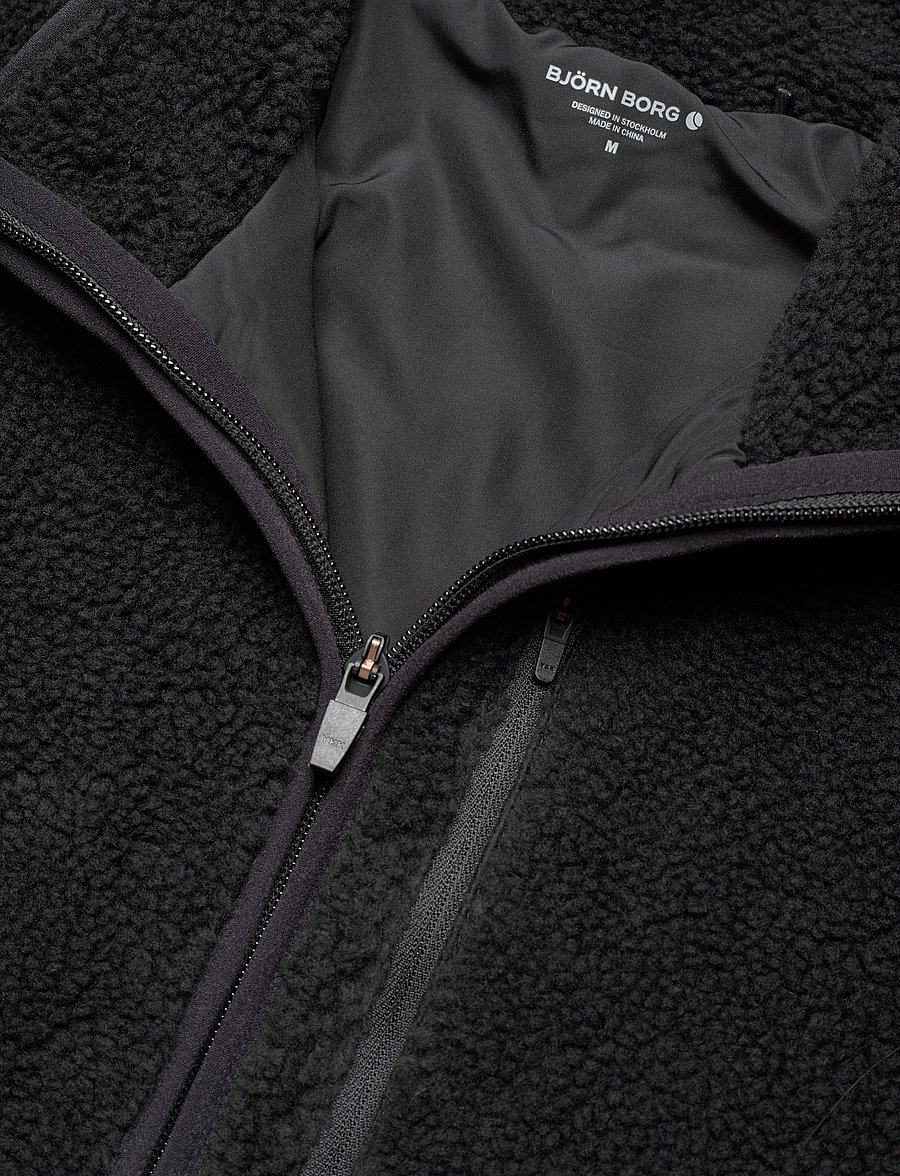 Björn Borg - CENTRE PILE FLEECE JACKET - black beauty - 2