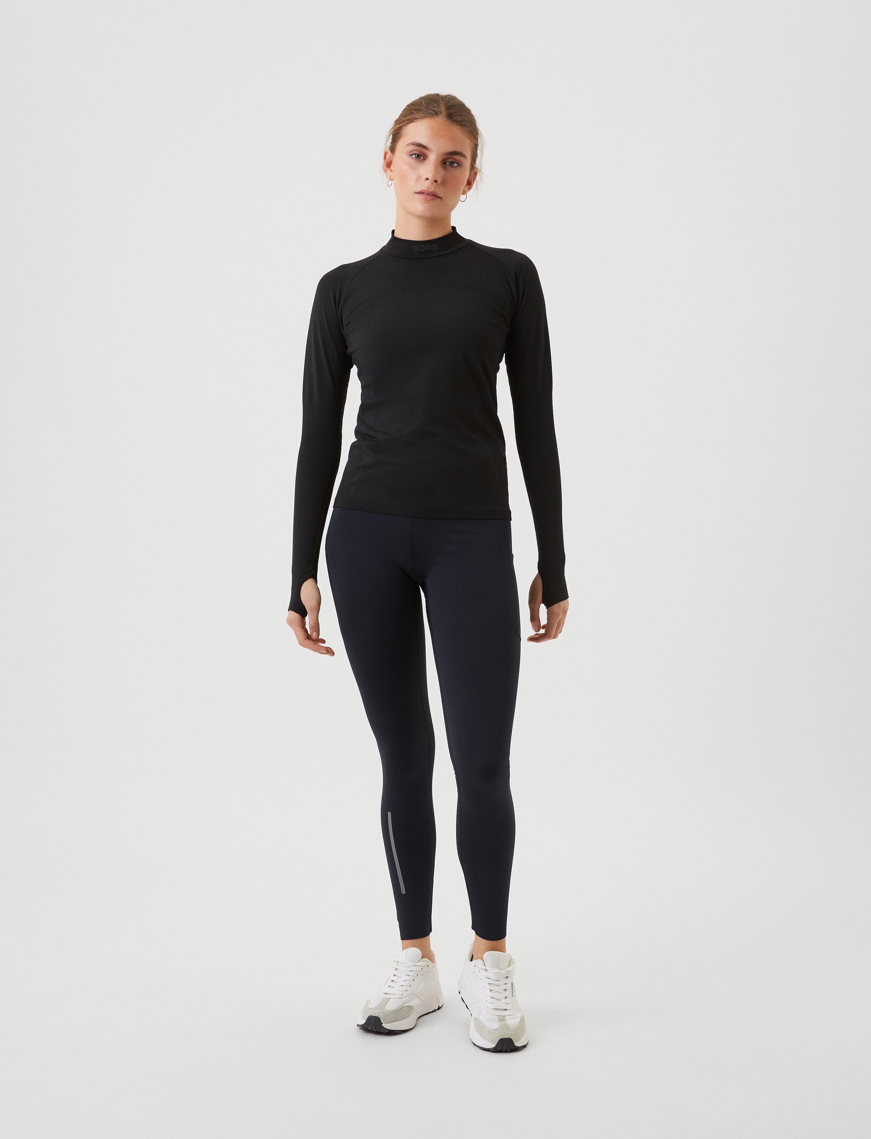 Björn Borg - BORG RUNNING SEAMLESS MOCK NECK - black beauty - 4