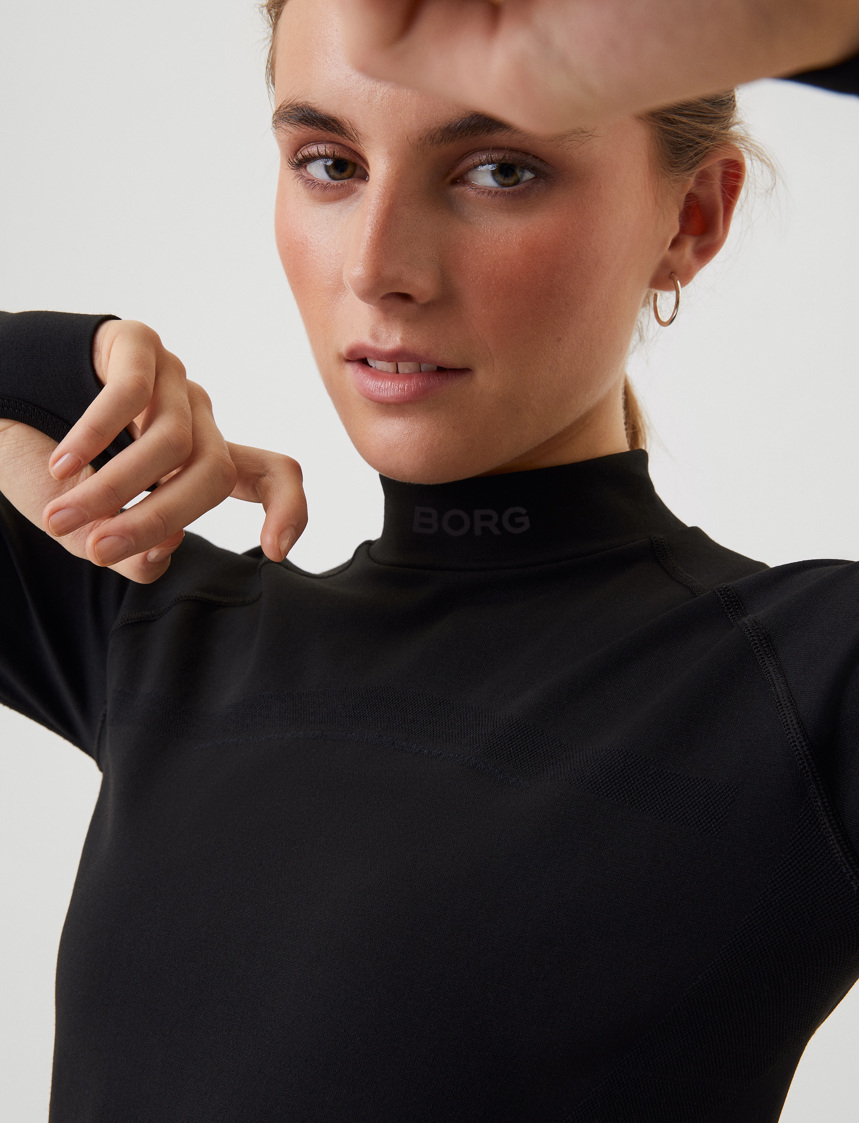 Björn Borg - BORG RUNNING SEAMLESS MOCK NECK - black beauty - 5