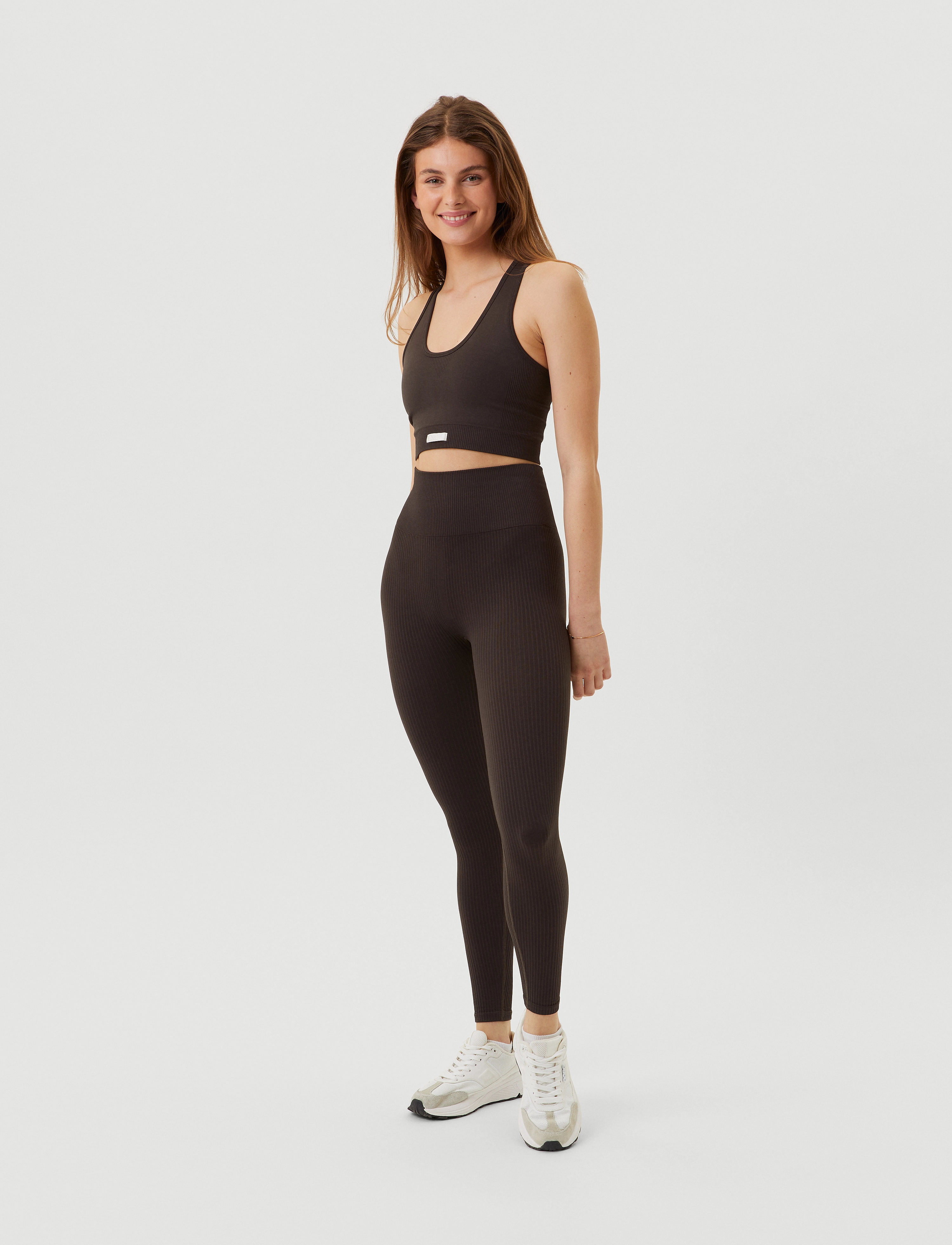 Björn Borg - STUDIO LOW SEAMLESS BRA - sport-bh: låg support - espresso - 4