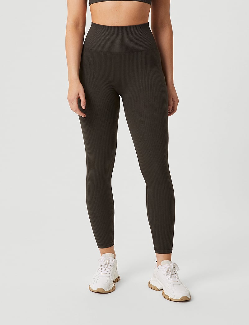 Björn Borg - STUDIO SEAMLESS RIB TIGHTS - training tights - peat - 0