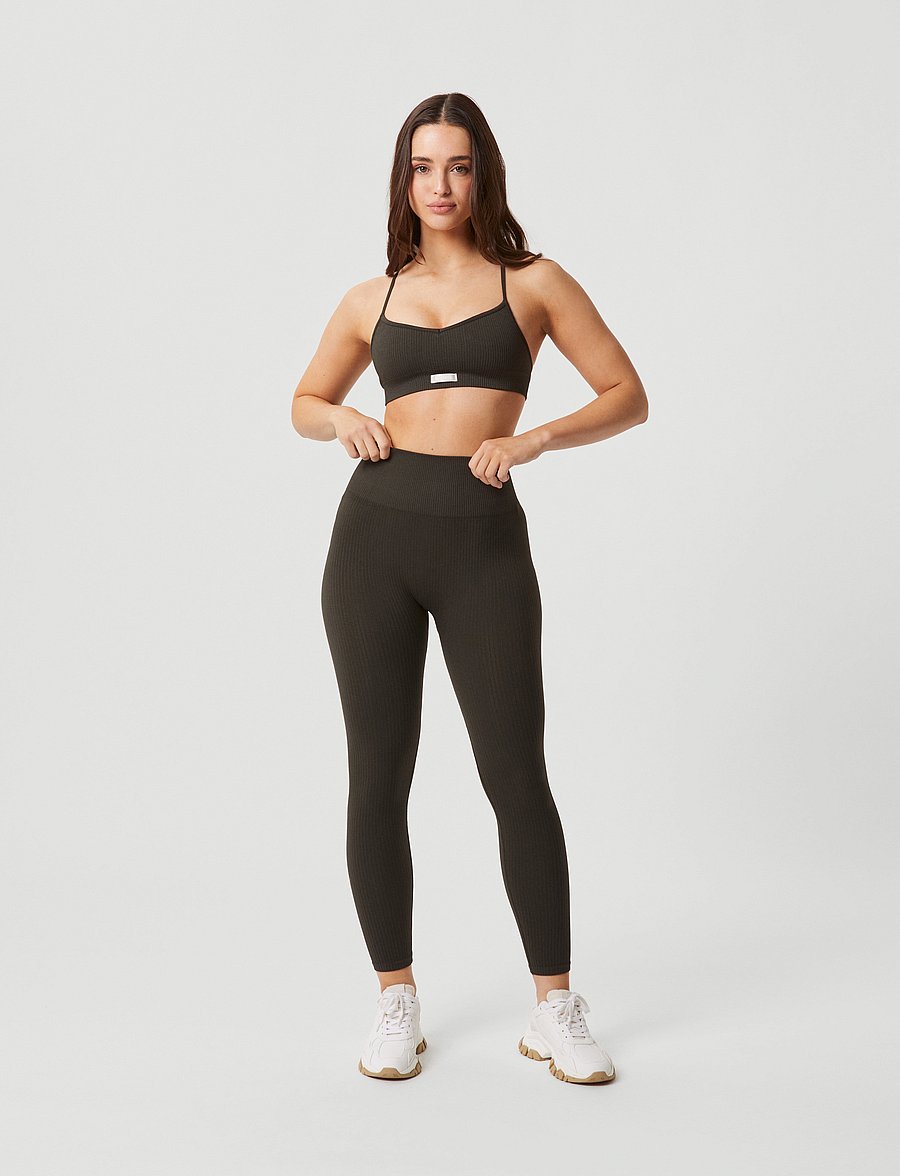 Björn Borg - STUDIO SEAMLESS RIB TIGHTS - trainingstights - peat - 4