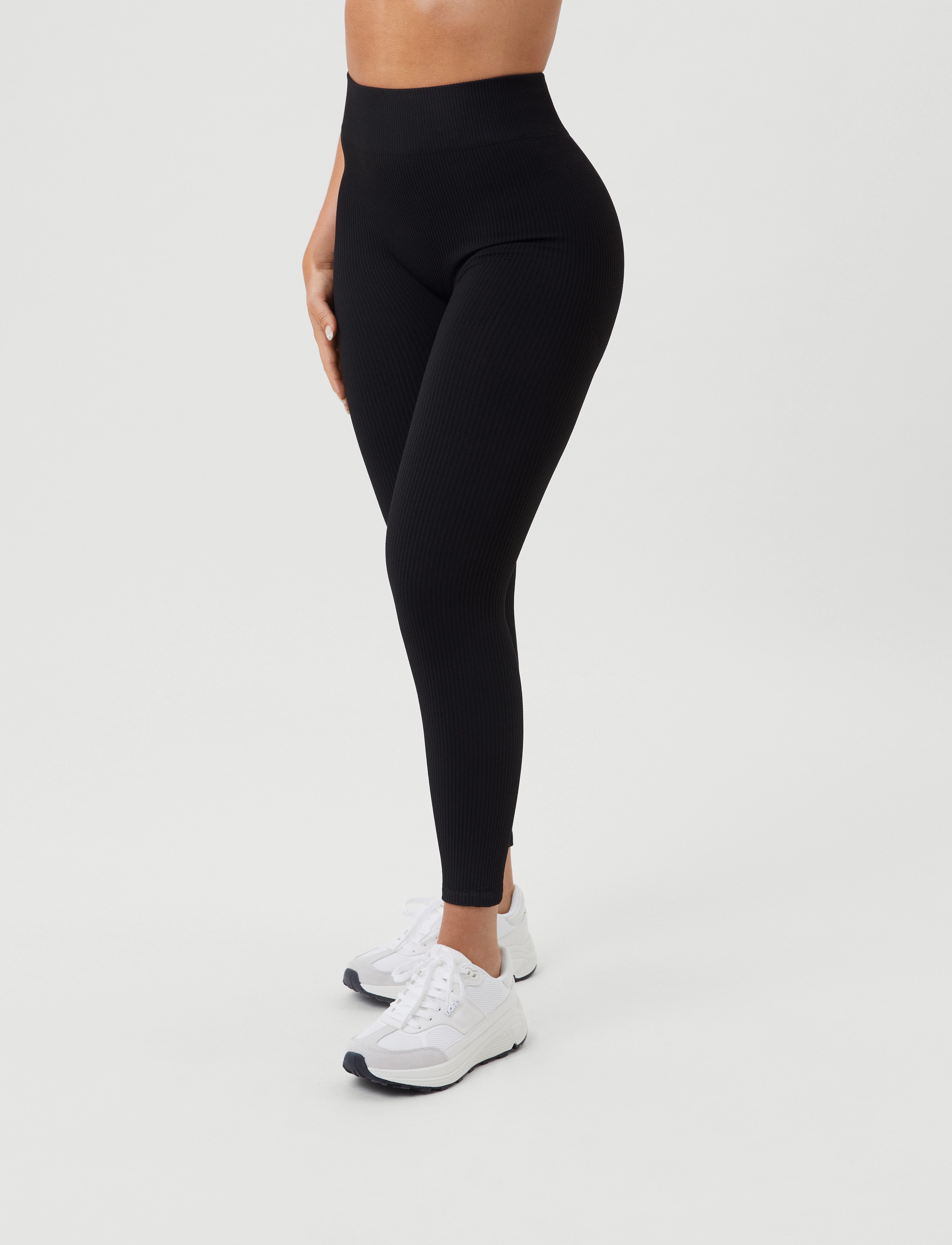 Björn Borg - ALICE SEAMLESS RIB TIGHTS - fuld længde - black beauty - 4