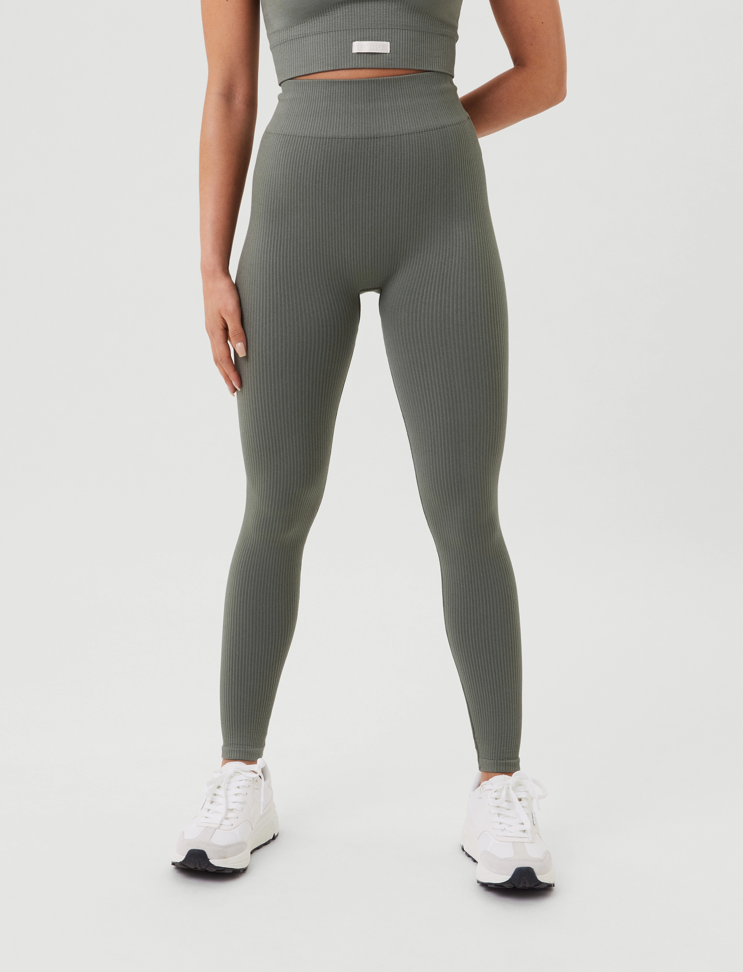 Björn Borg - ALICE SEAMLESS RIB TIGHTS - collants d'entraînement - sedona sage - 4