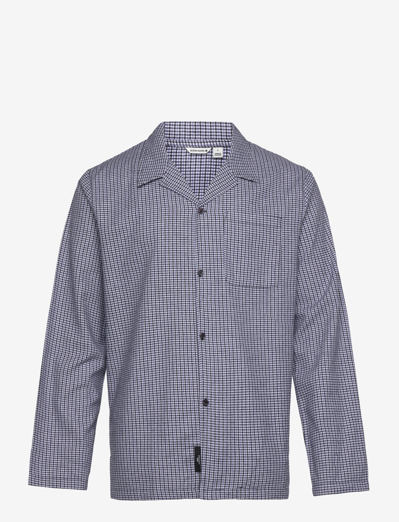 Björn Borg - CORE FLANNEL PYJAMA SHIRT - nattrøjer - bb mini check 2 - 1