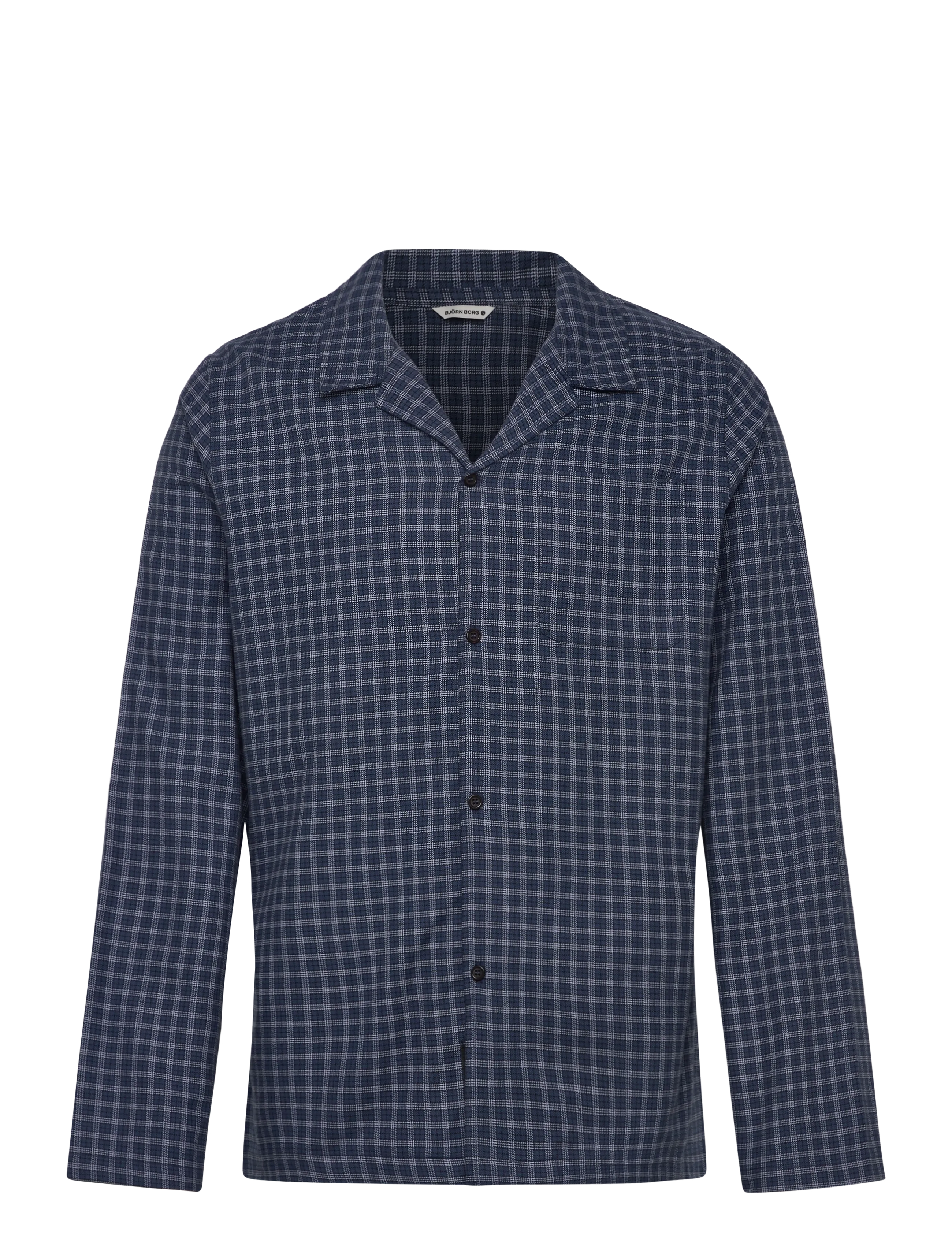 Björn Borg CORE FLANNEL PYJAMA SHIRT - Underkläder - BB MULTICHECK 2 / blue
