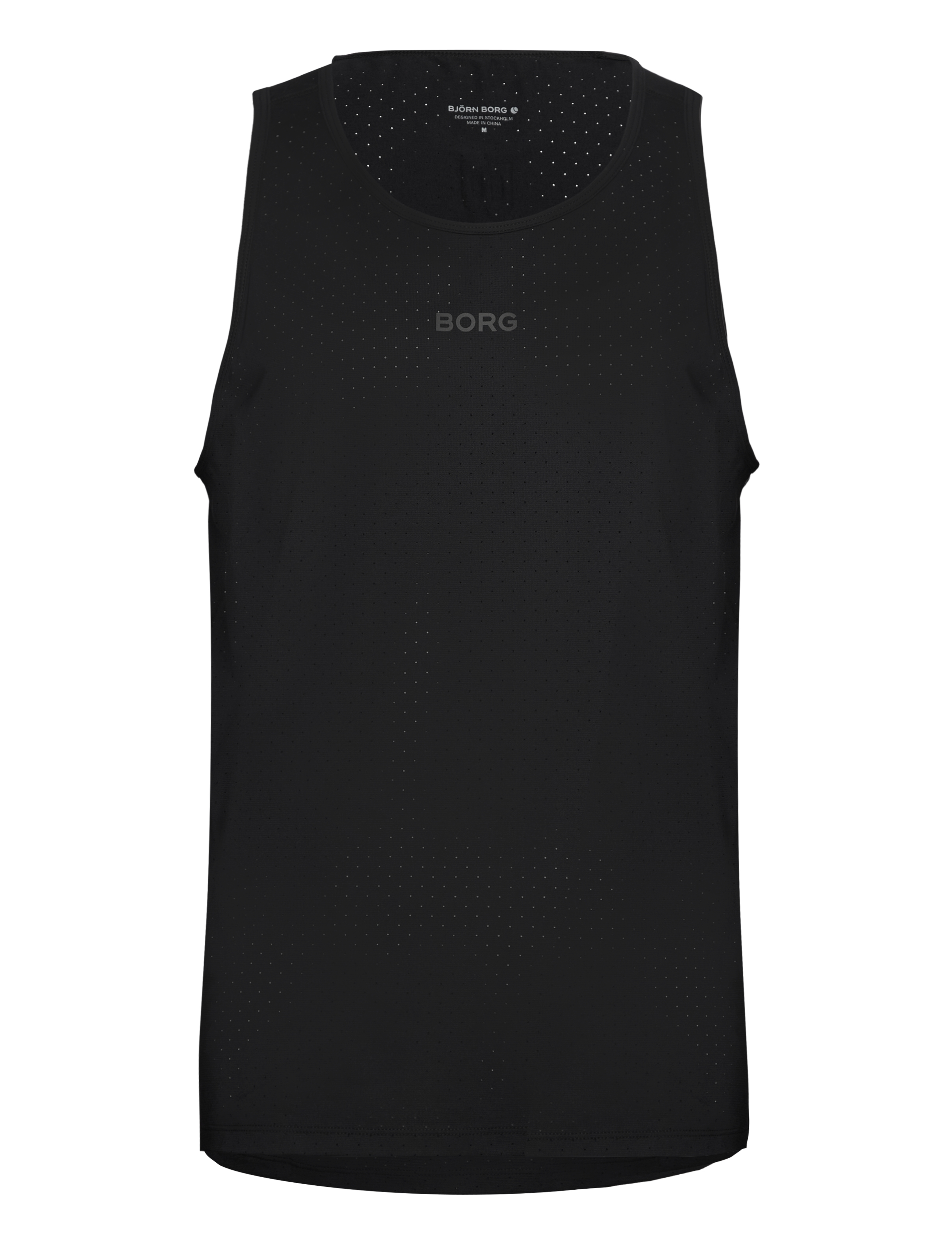 BORG RUNNING PERFORATED TANK - BLACK BEAUTY