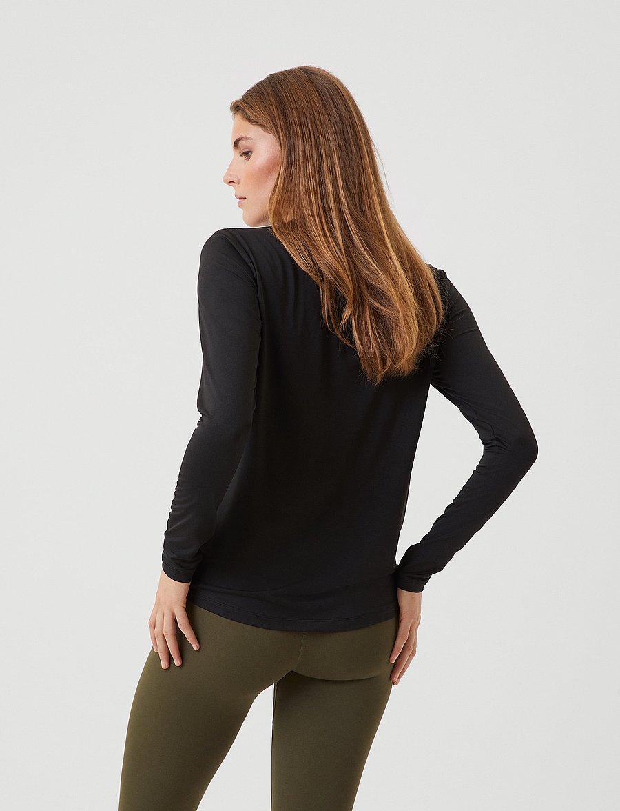 Björn Borg - BORG LONG SLEEVE T-SHIRT - hauts à manches longues - black beauty - 3