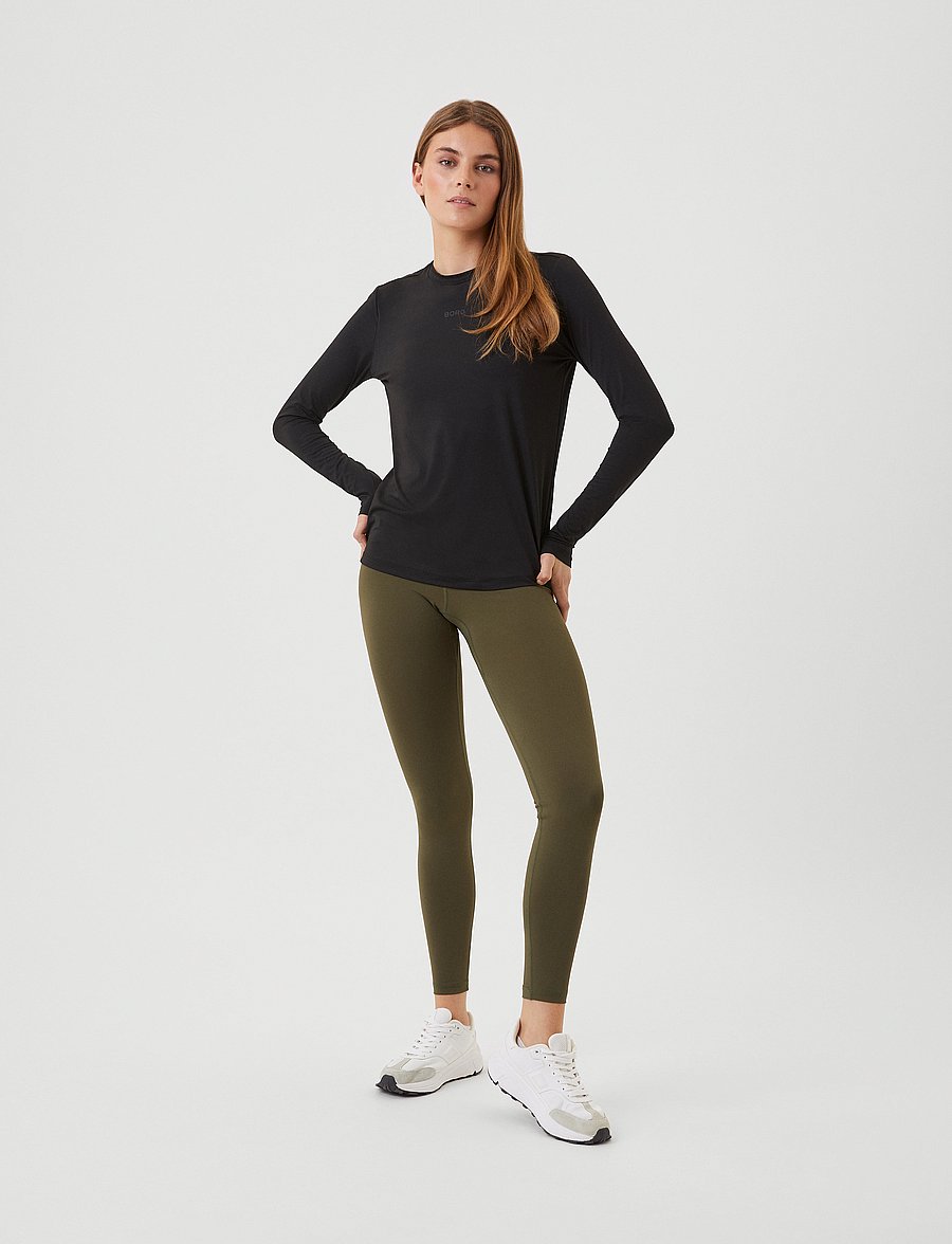 Björn Borg - BORG LONG SLEEVE T-SHIRT - hauts à manches longues - black beauty - 4