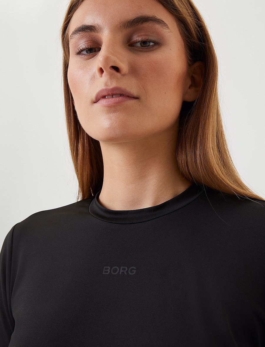 Björn Borg - BORG LONG SLEEVE T-SHIRT - hauts à manches longues - black beauty - 5