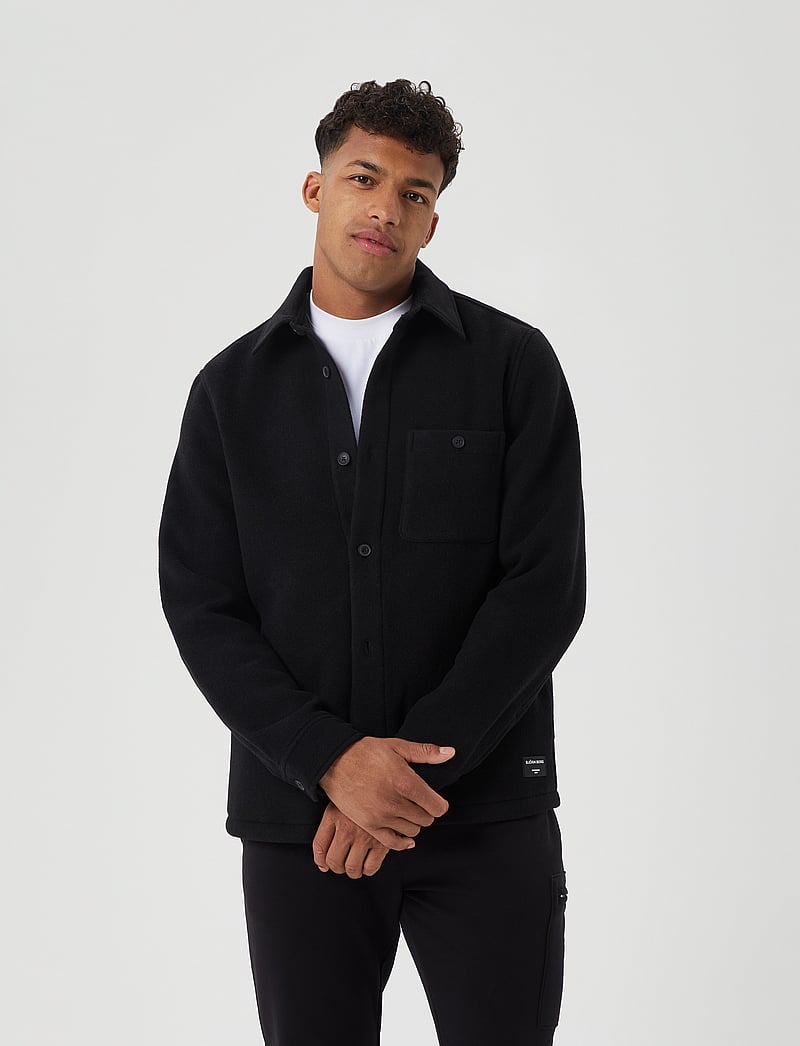 Björn Borg - CENTRE OVERSHIRT - toppar & t-shirts - black beauty - 0